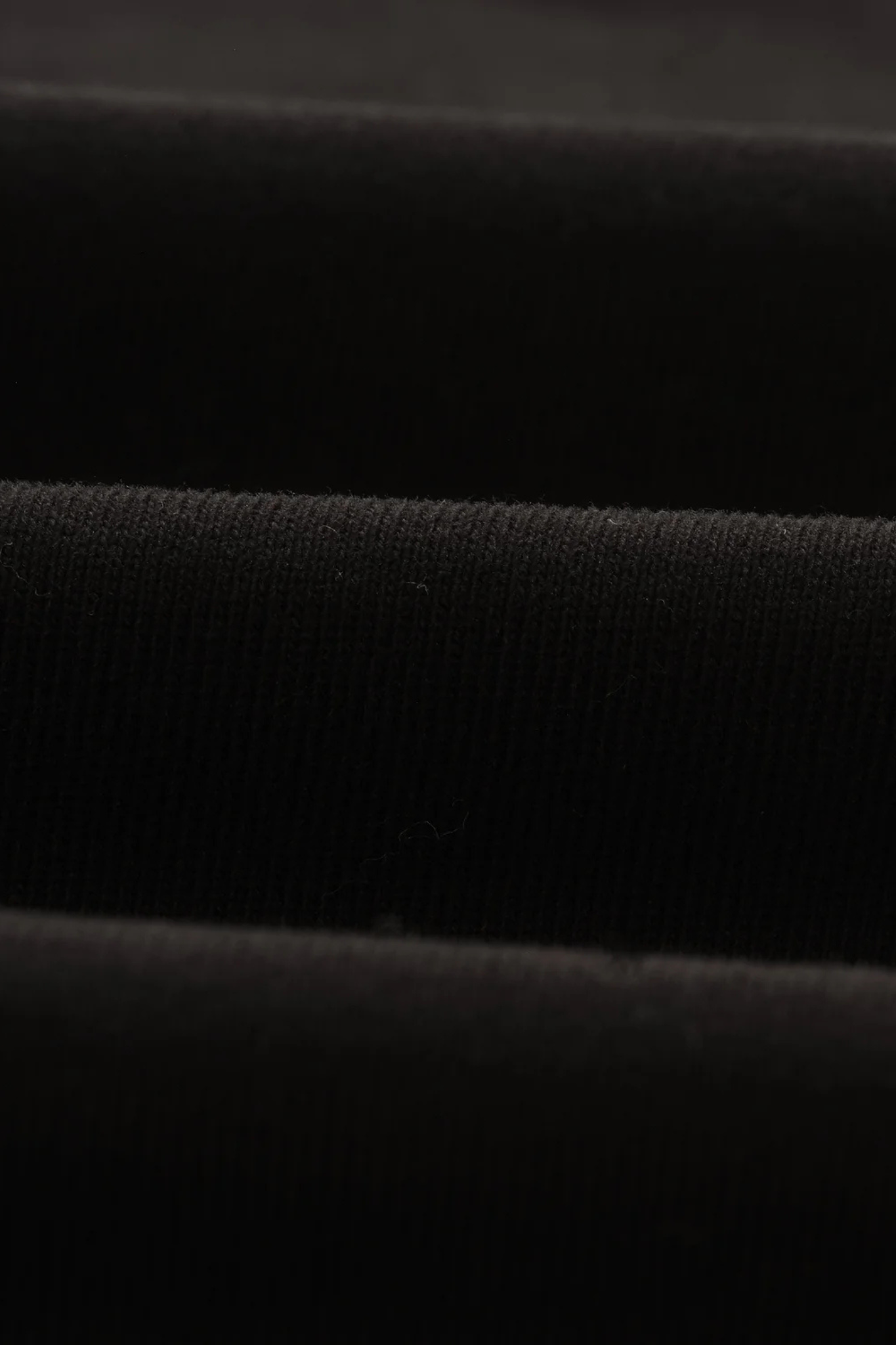 Wax London milton t-shirt in black. Close fabric view