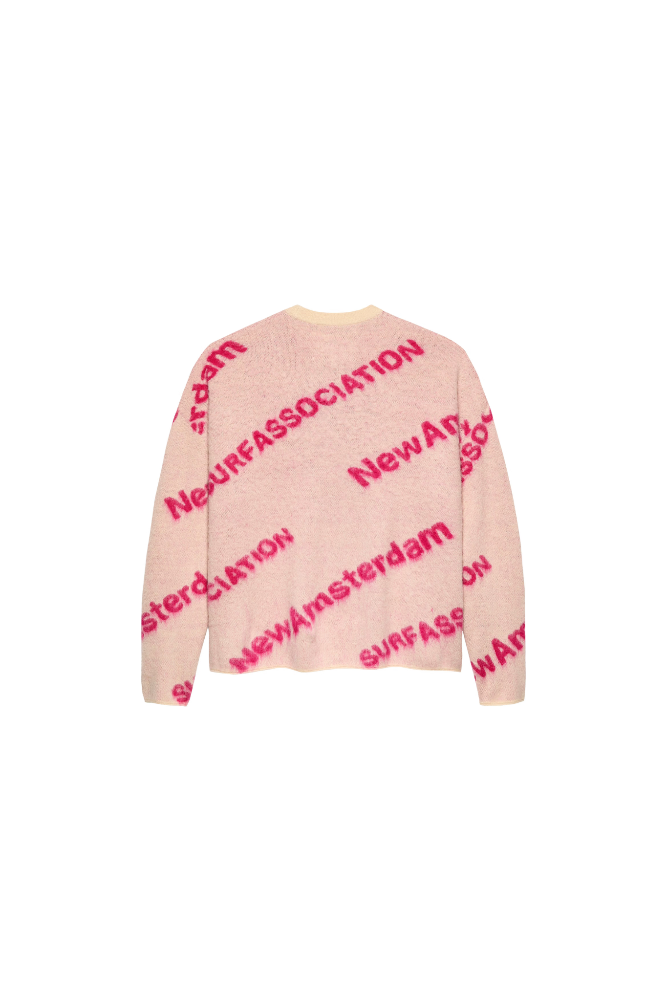 JACQUARD KNIT - ECRU/MAGENTA