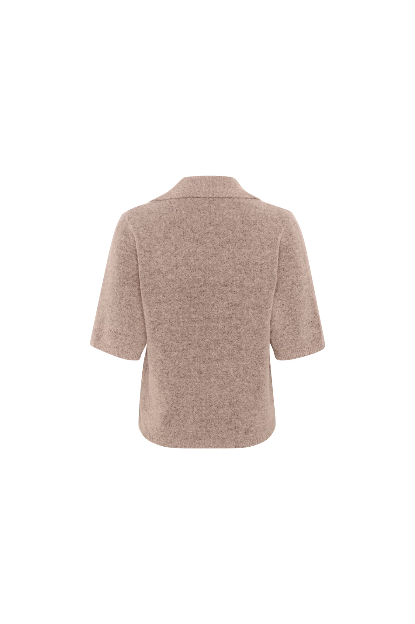 ALPHA SS POLO PULLOVER - ROSE DUST MELANGE