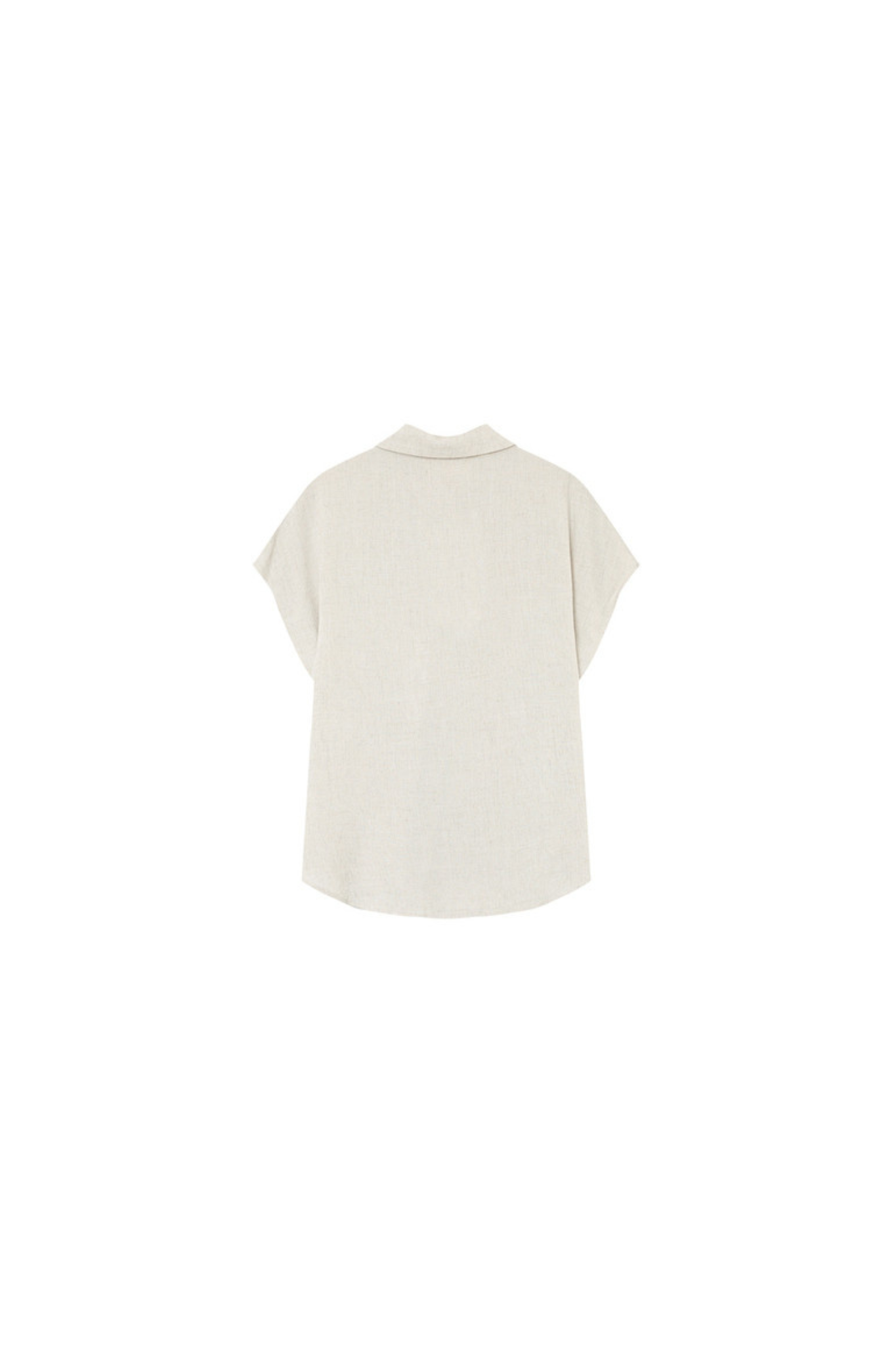 Grace & Mila perez shirt in beige. Back flatlay view