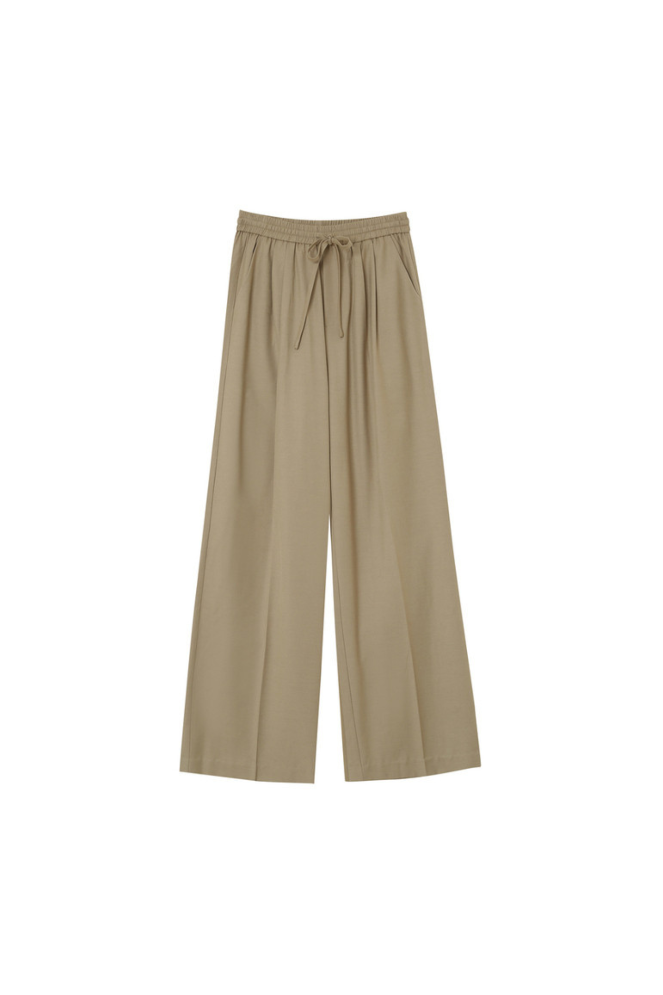 Grace & Mila petro pants in beige. Front flatlay view