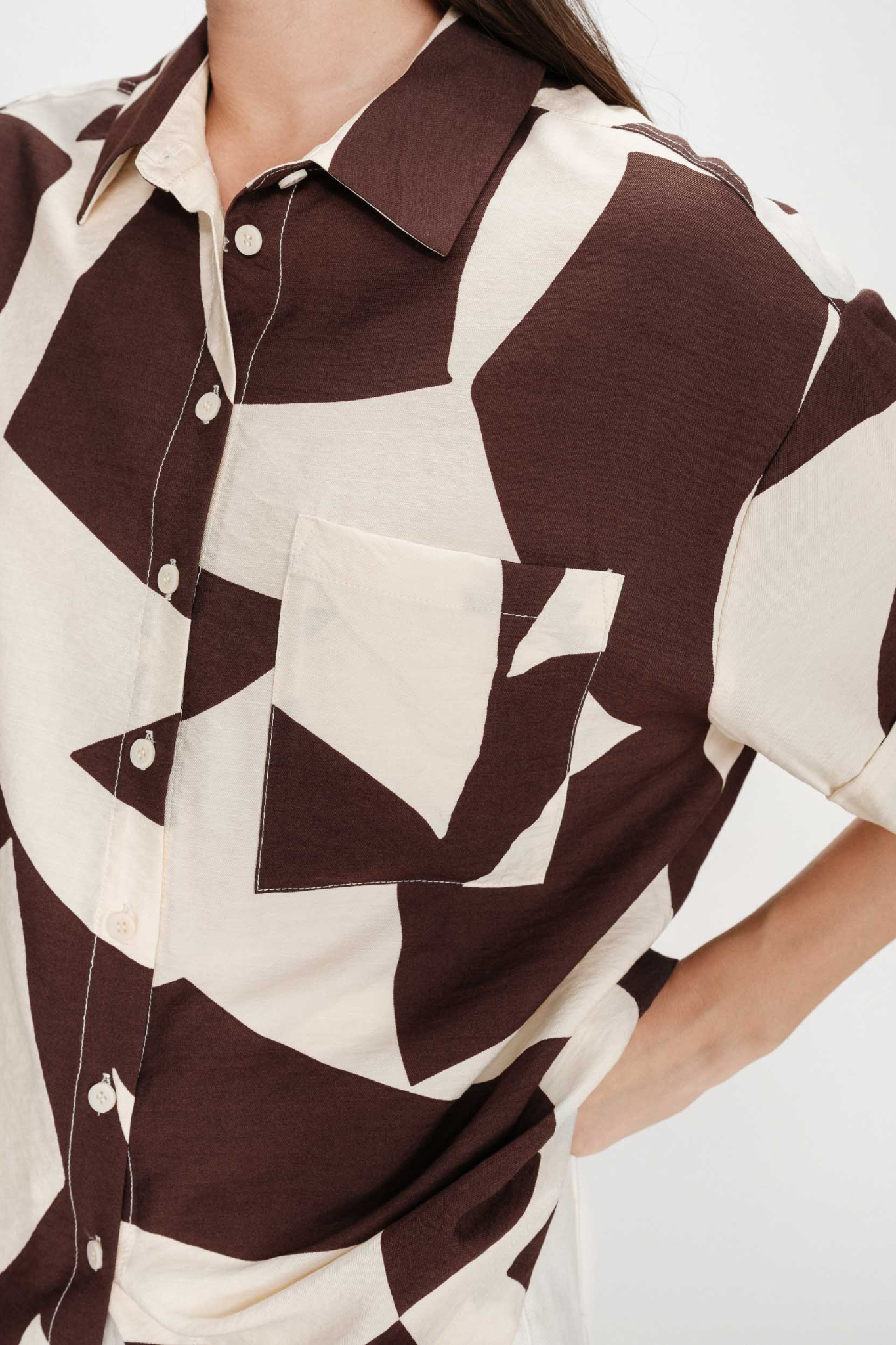 VEIL SHIRT - CHOCOLAT