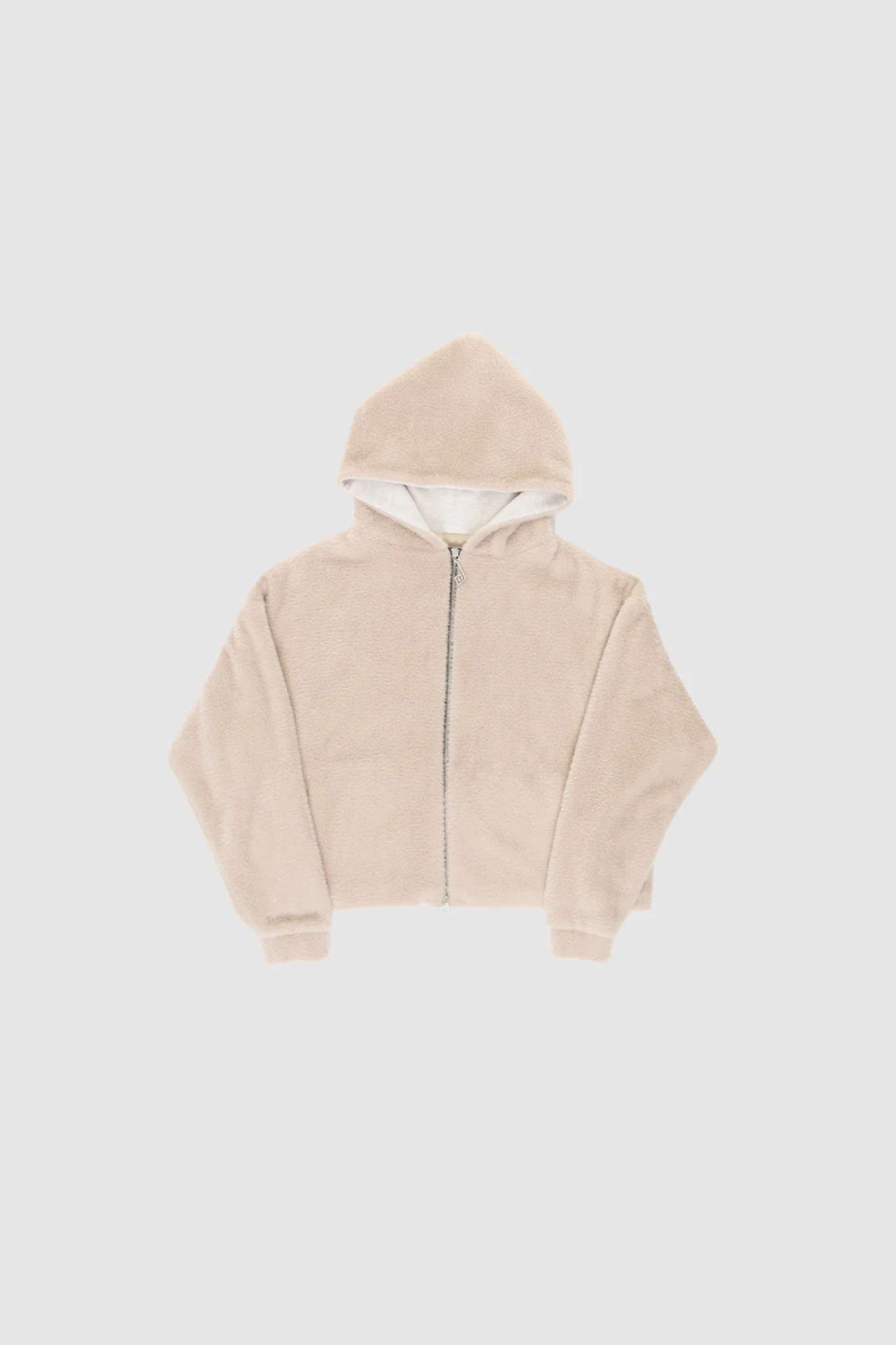 MERINO ZIP HOODIE - BEIGE