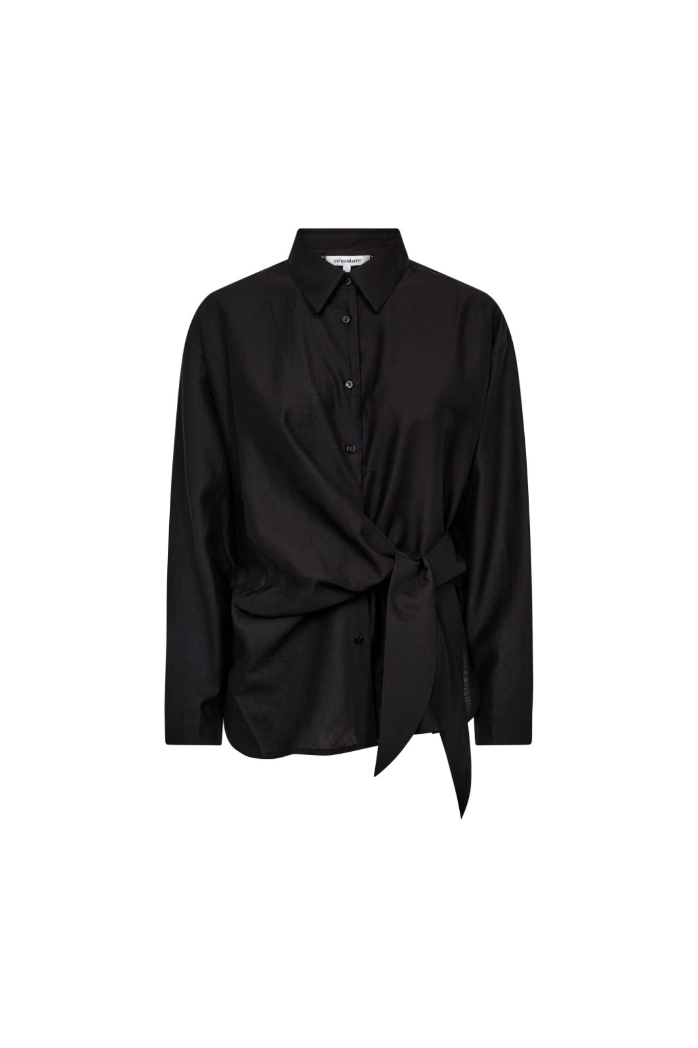 IDINA TIE SHIRT - BLACK