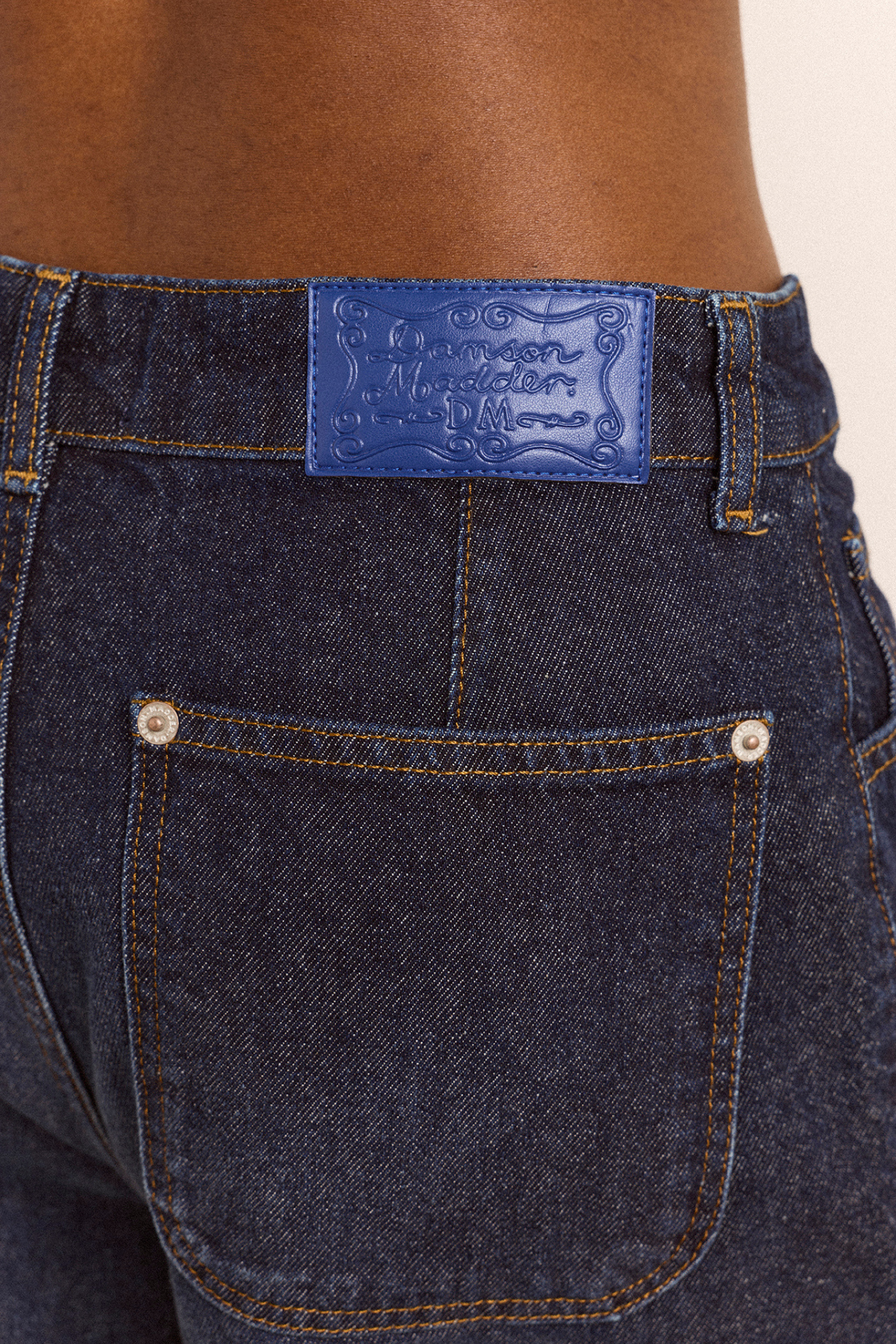 GIGI BAGGY WIDE TURN UP JEANS - INDIGO