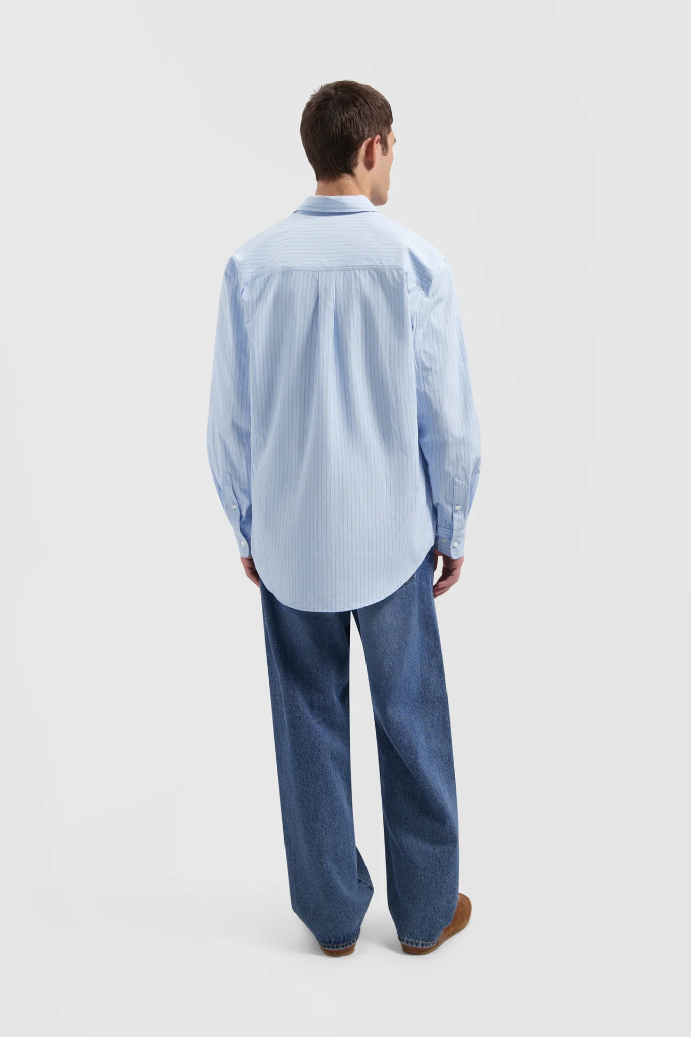 STRIPED RELAXED SHIRT - LIGHT BLUE