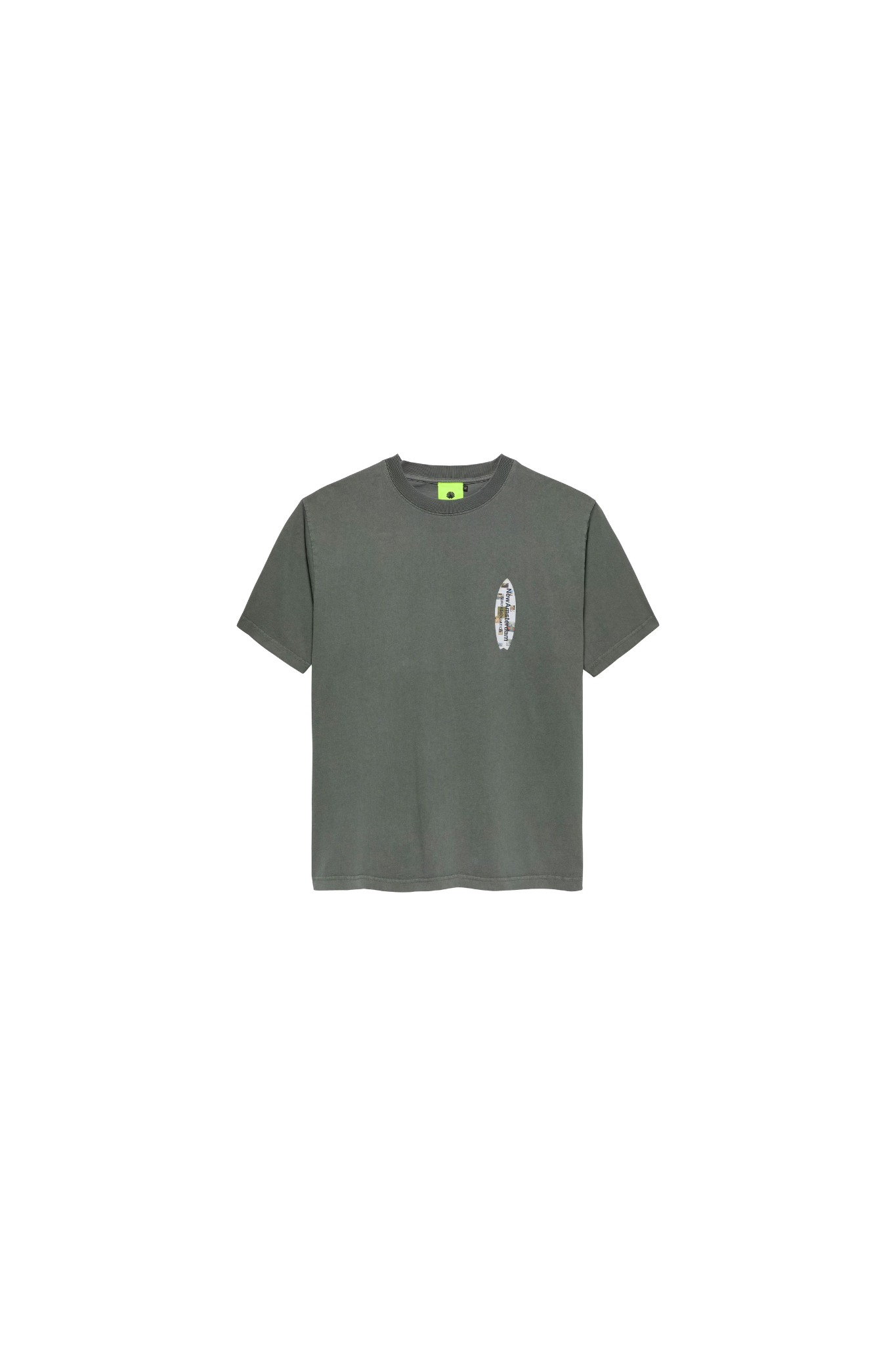 SURF ZINE T-SHIRT - SHARK/GREEN