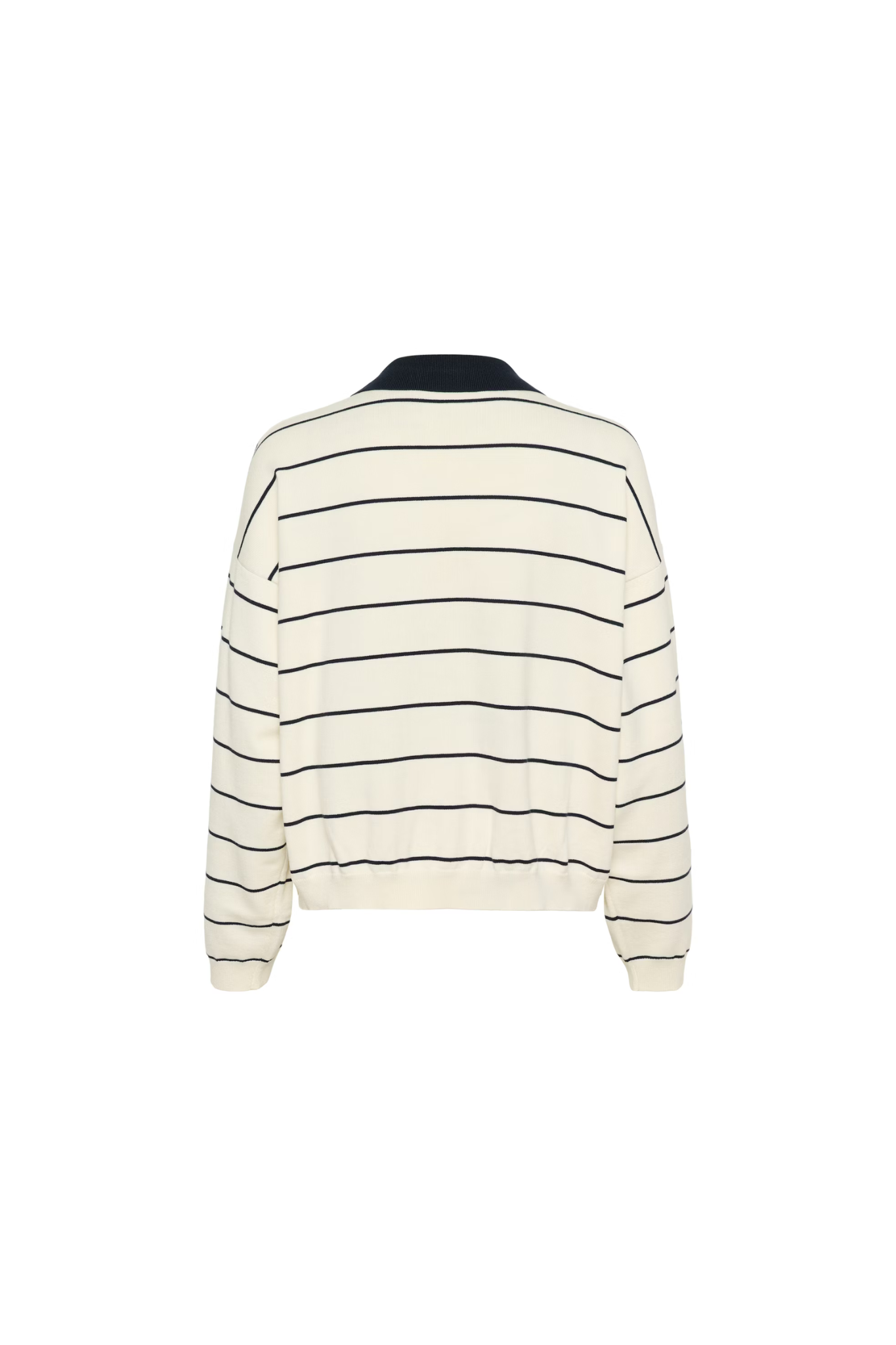 TAIGE POLOSHRIT PULLOVER - EGRET / SKYCAPTAIN STRIPED