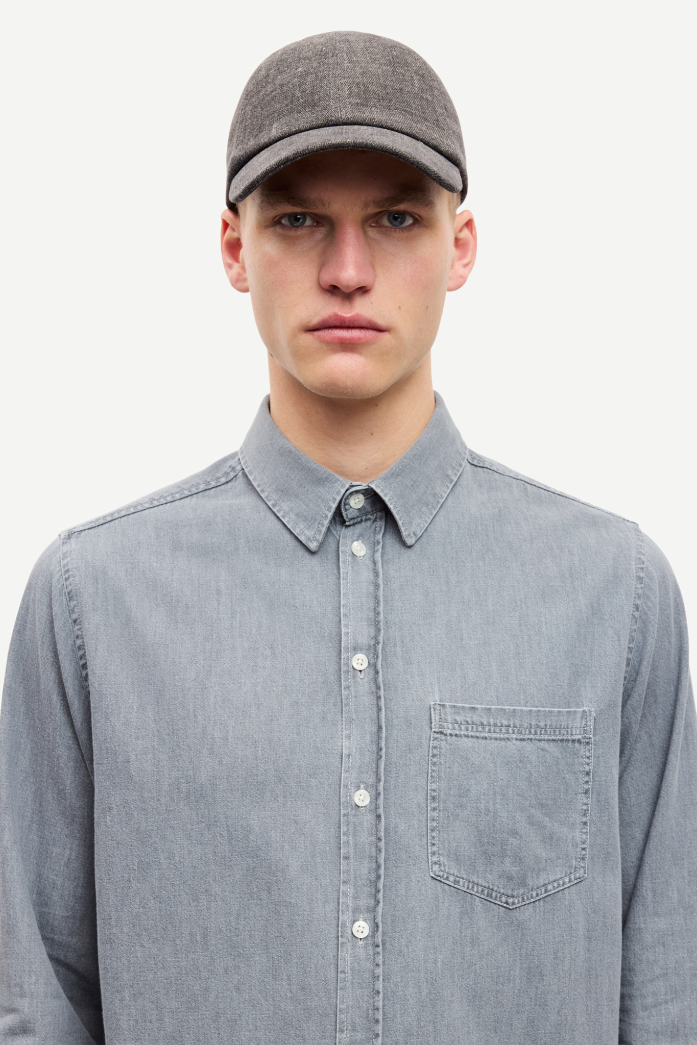 RYAN P SHIRT- LIGHT GREY MELANGE