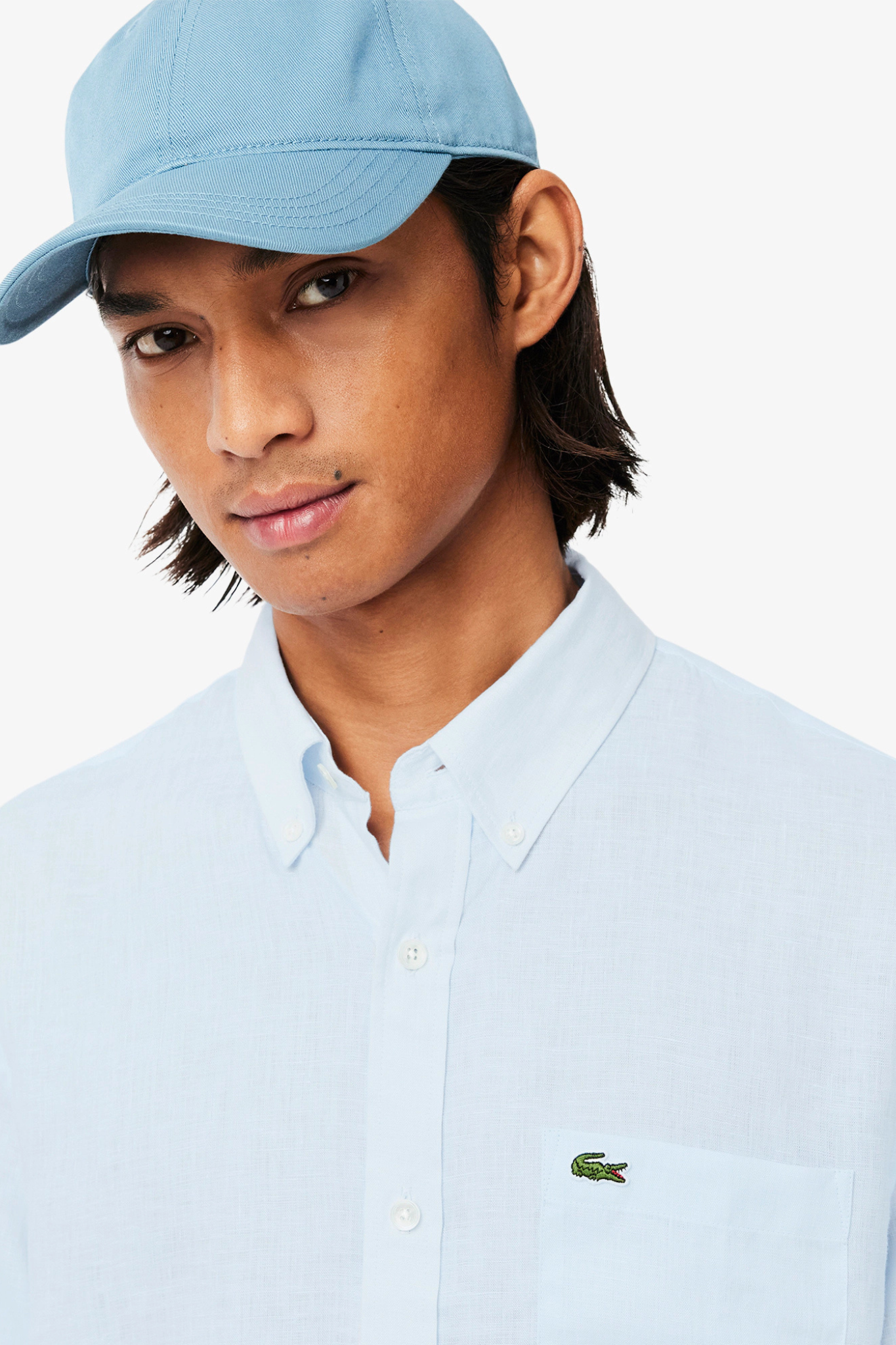 CH5692 L/S WOVEN SHIRT - RILL BLEU CLAIR