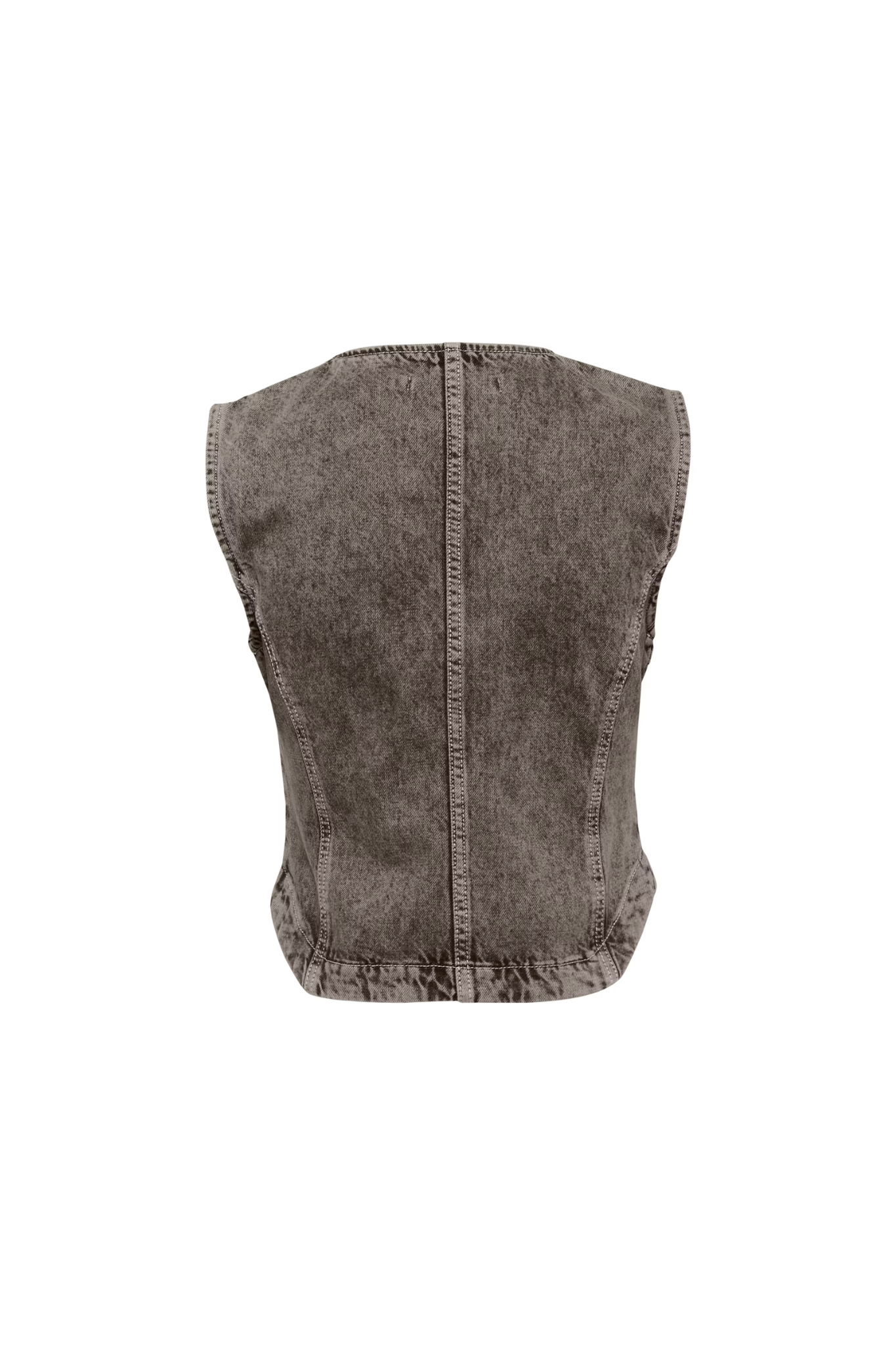 JOSIE WAISTCOAT - GREIGE DENIM WAS