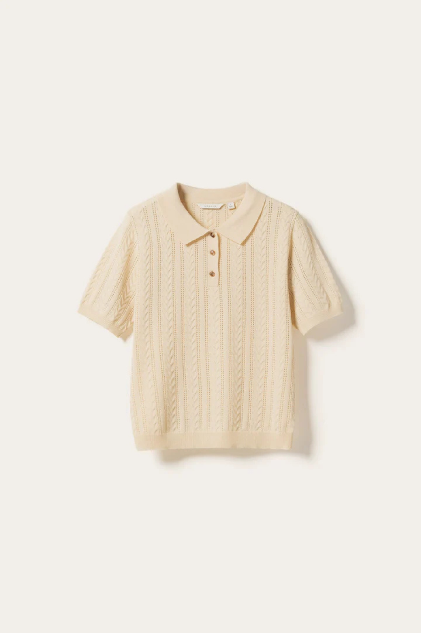MECCA KNIT POLO - IVORY