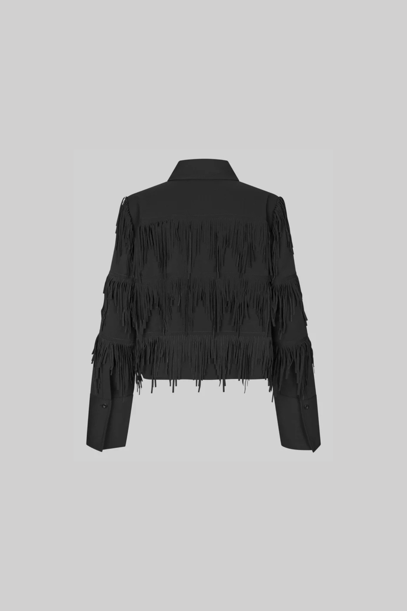 DANCING CROPPED SHIRT - BLACK
