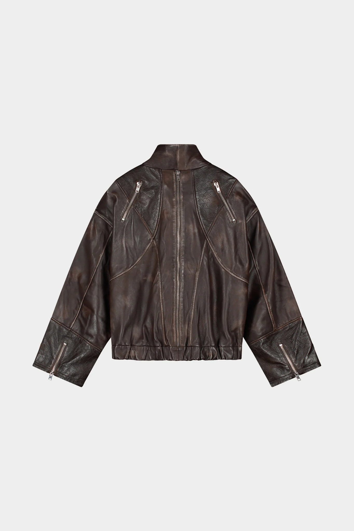 CARMEN LEATHER JACKET - BROWN