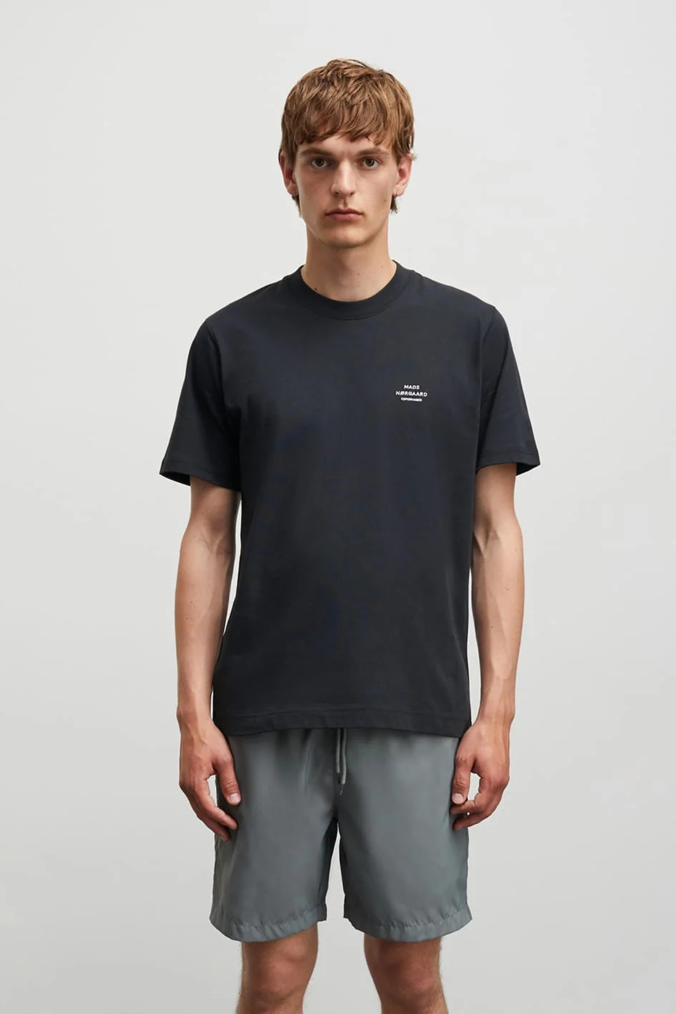 COTTON JERSEY FRODE LOGO TEE - BLACK