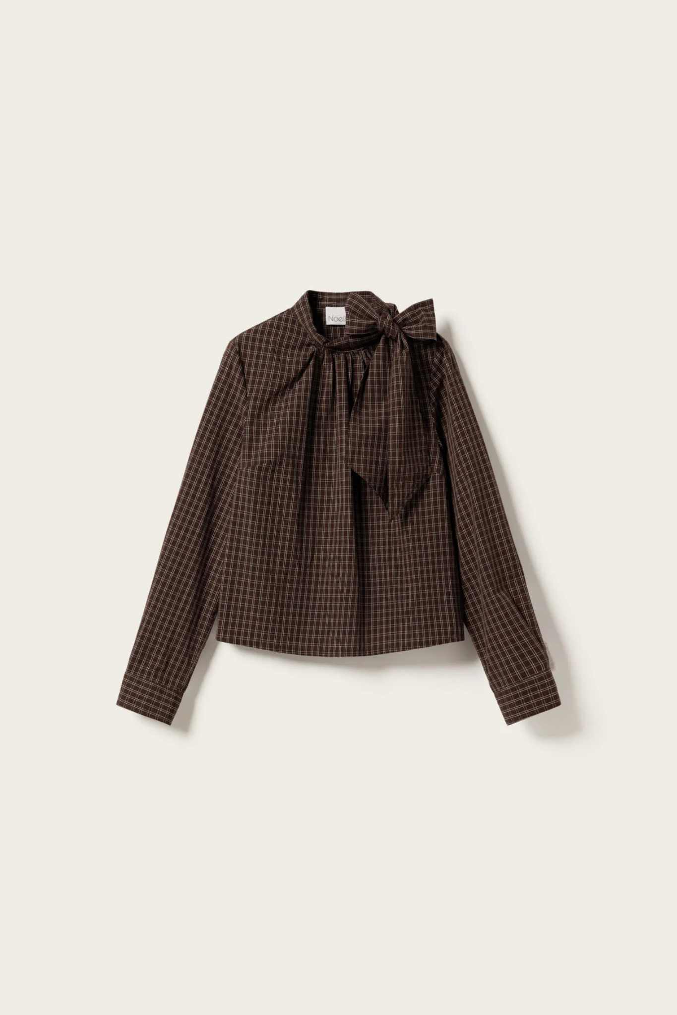 KESHA BLOUSE - CARI BROWN CHECK