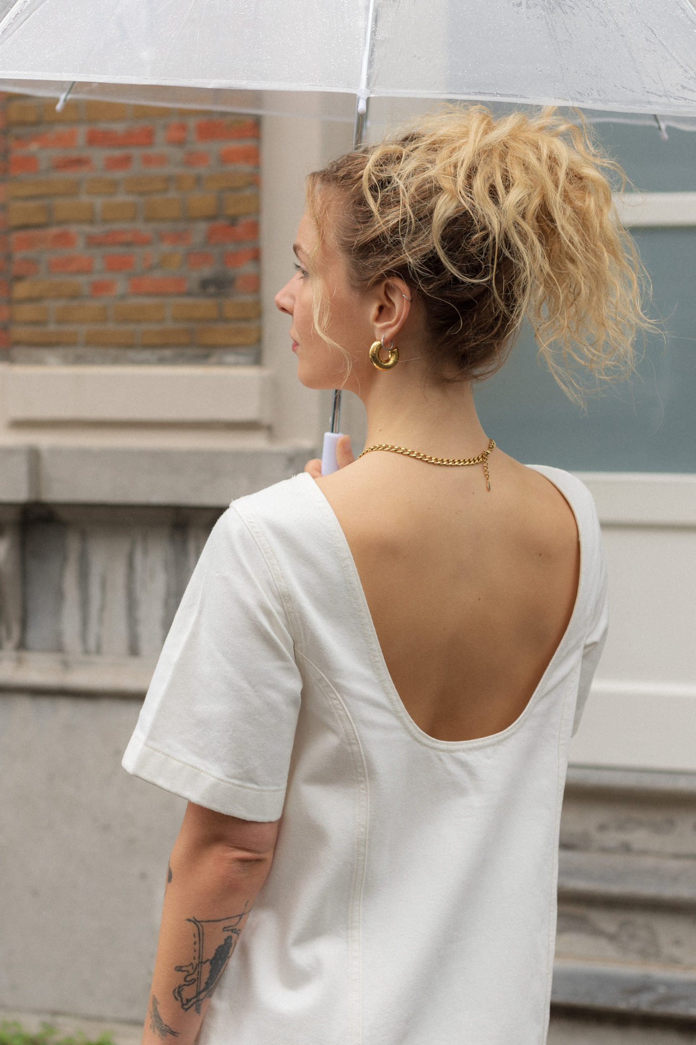 BALL SS DRESS - ECRU