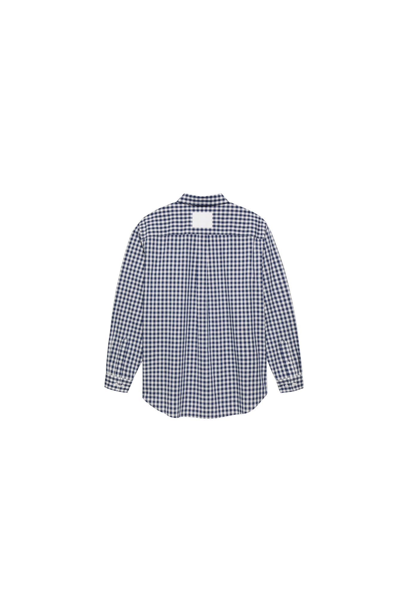 BEACH SHIRT - POPLIN NAVY CHECK