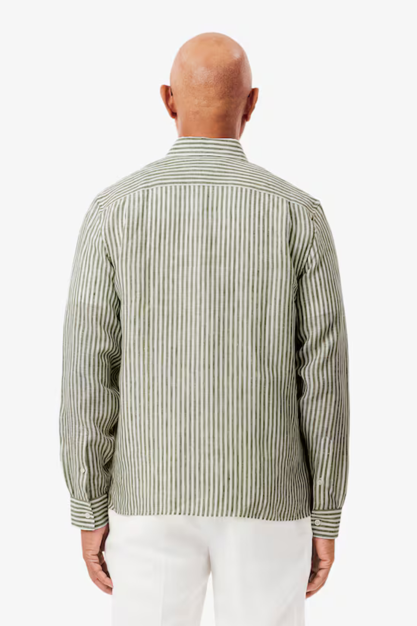 CH6985 L/S WOVEN SHIRT - KHAKI/WHITE