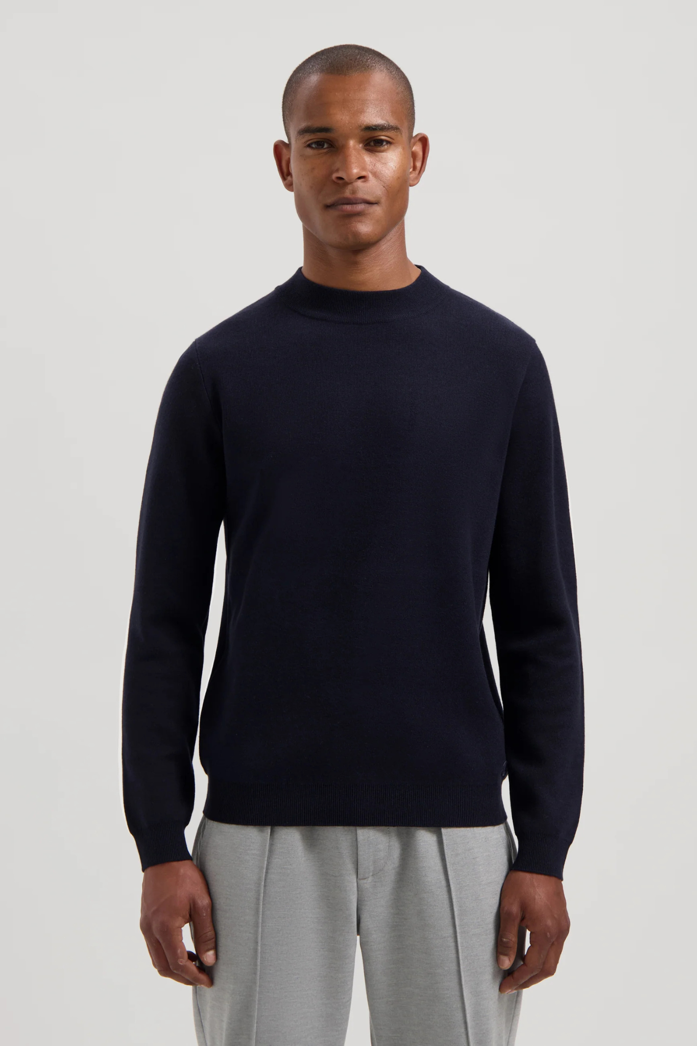 ARCHER MOCKNECK KNIT - DK NAVY