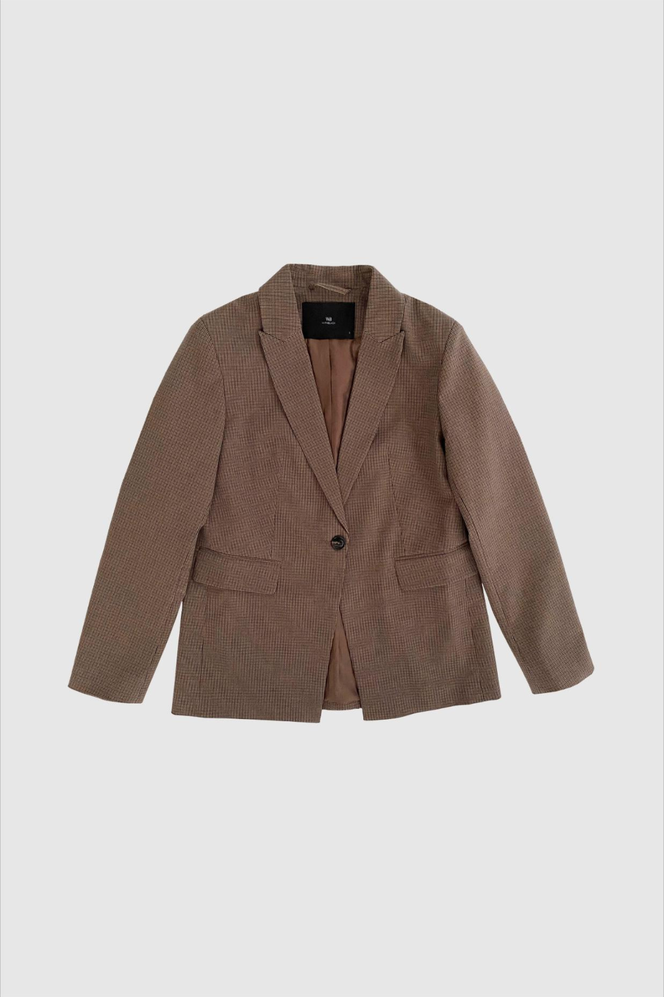 COLETTE TAILORED BLAZER - COGNAC CHECK