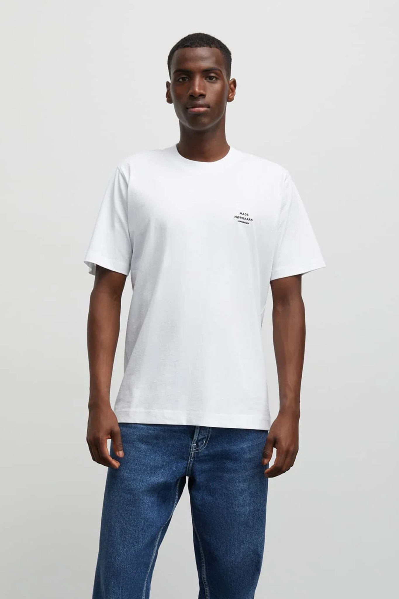 COTTON JERSEY FRODE LOGO TEE - WHITE