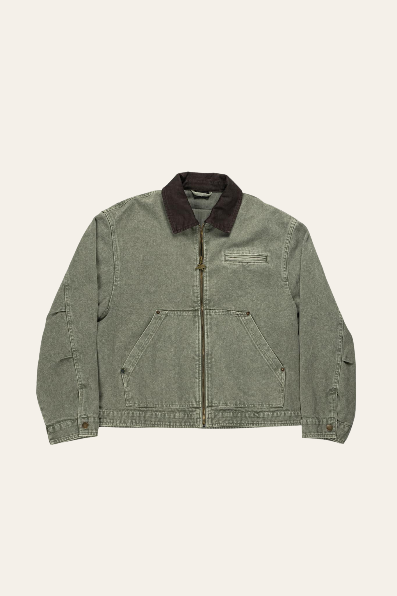 THYME VINTAGE EFFECT JACKET - GREEN