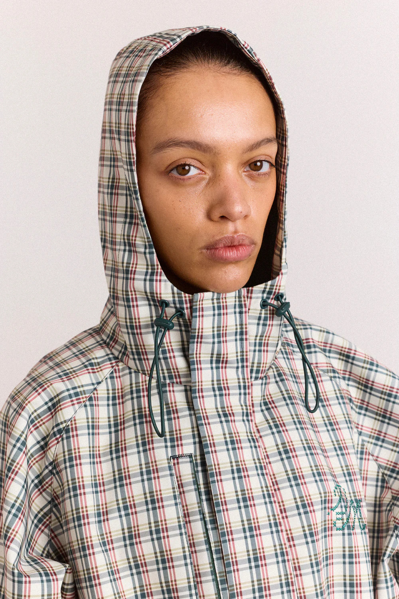 LIU RAINCOAT - ELDERBERRY CHECK