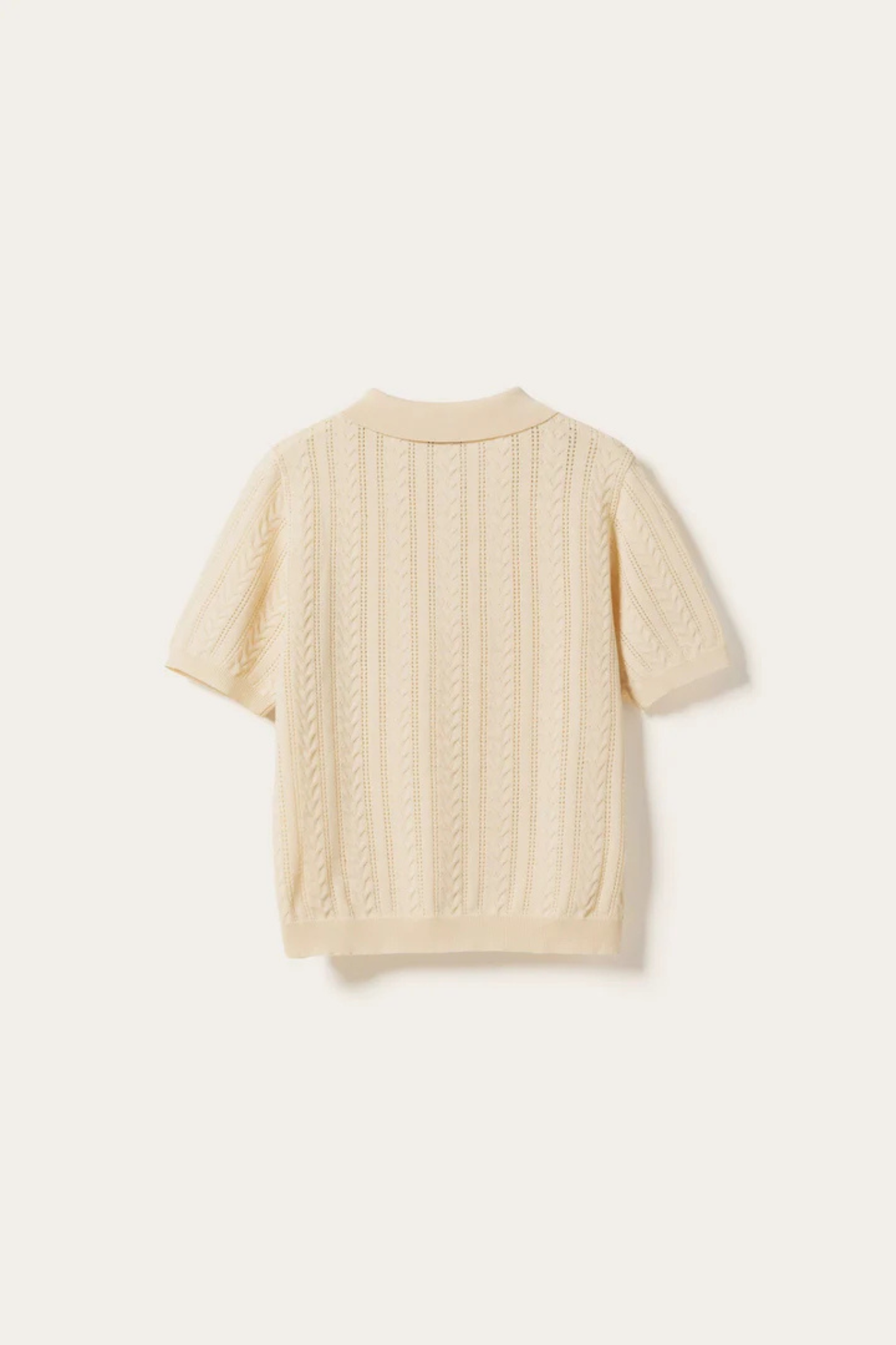 MECCA KNIT POLO - IVORY