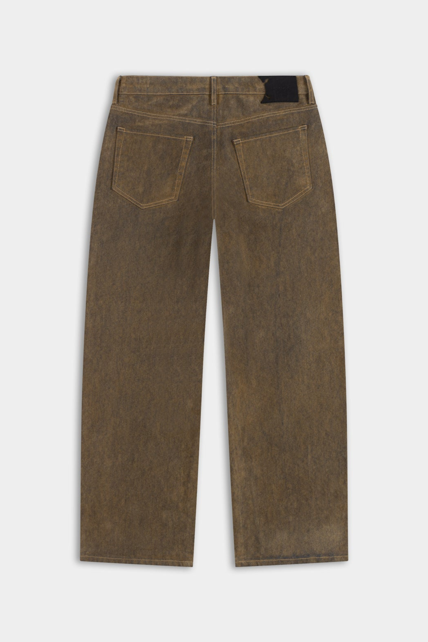 VELVET SHIELD OVERSIZED JEANS - BROWN