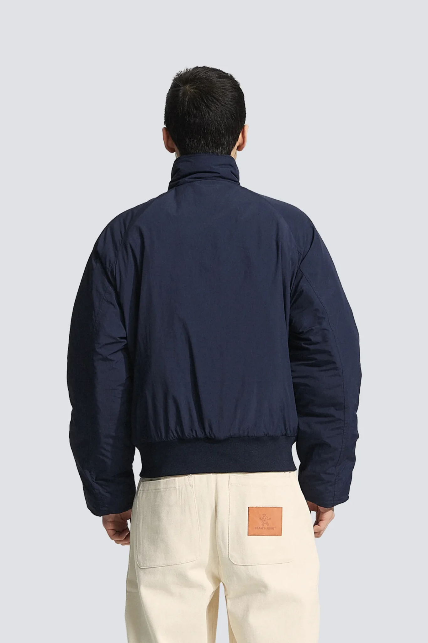 EMBLEM PATCH PADDED JACKET - NAVY