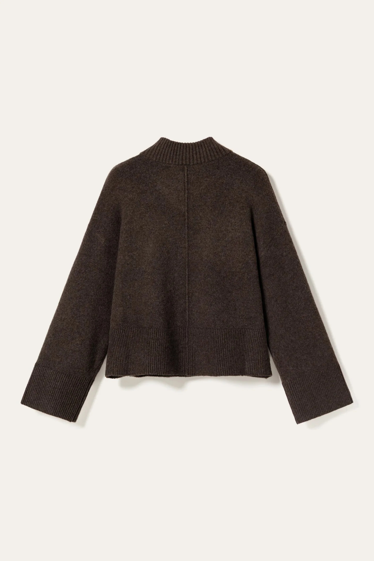MAIDIE GEBREID VEST - CHOCOLADE MELANGE