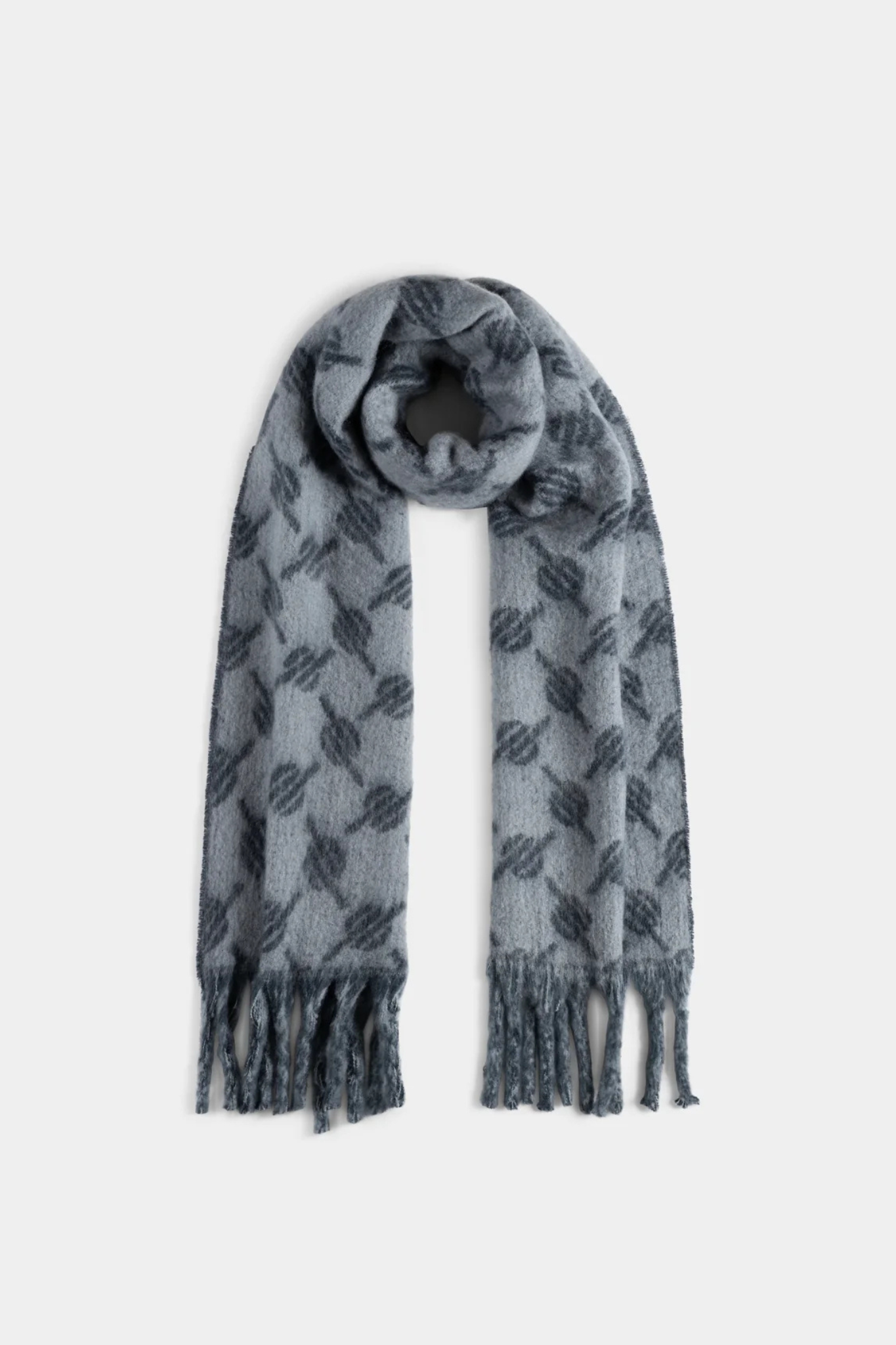 RIYO MONOGRAM SCARF - SKY CAPTAIN BLUE
