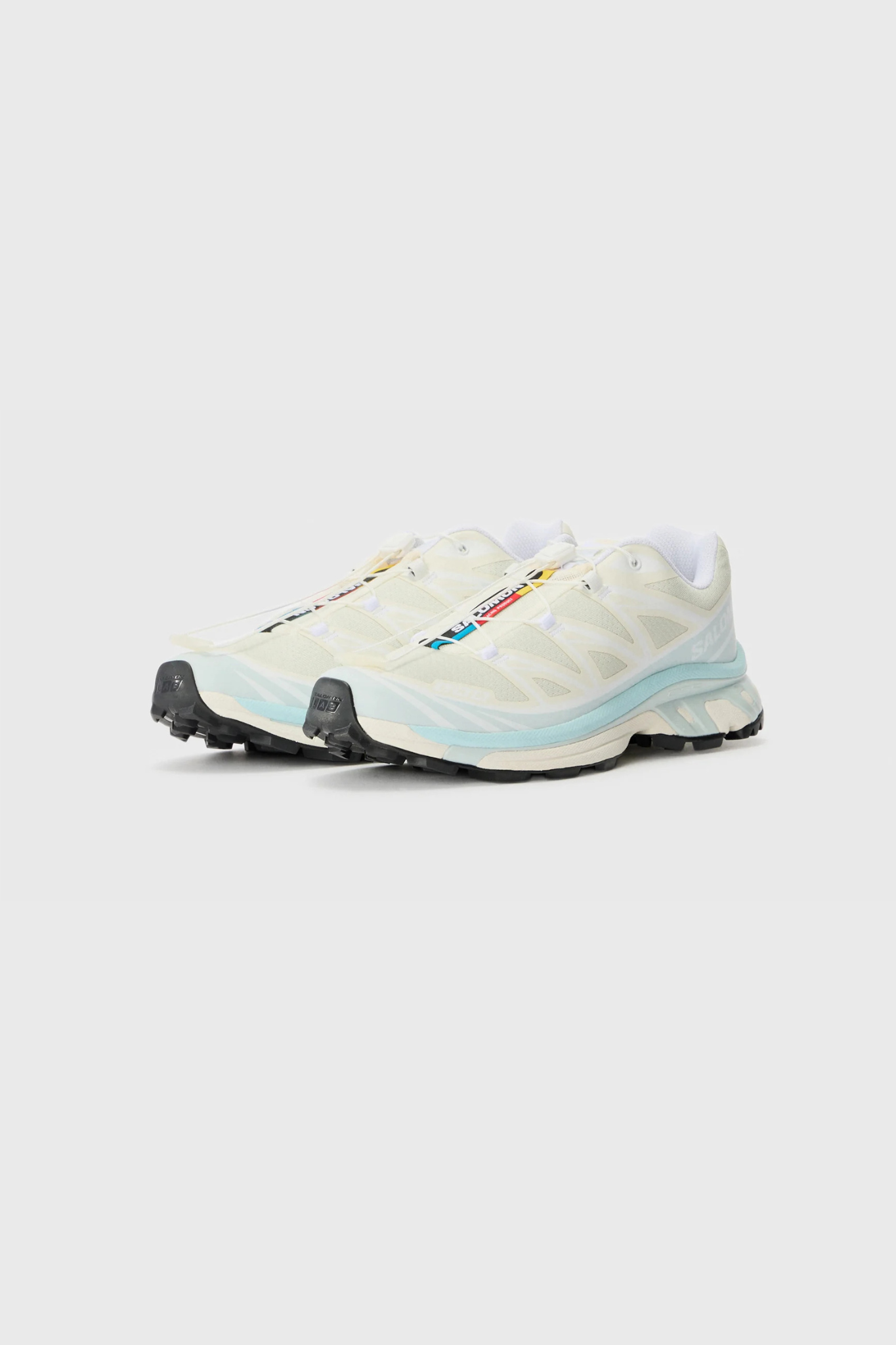 SALOMON XT-6 SNEAKERS WOMEN - VANILLA ICE/BALLAD BLUE/ICED AQUA. Side view