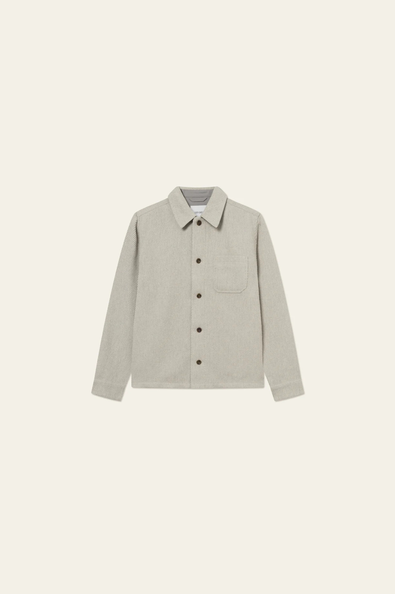 HAMILTON TWILL WOOL OVERSHIRT - SNOW MELANGE