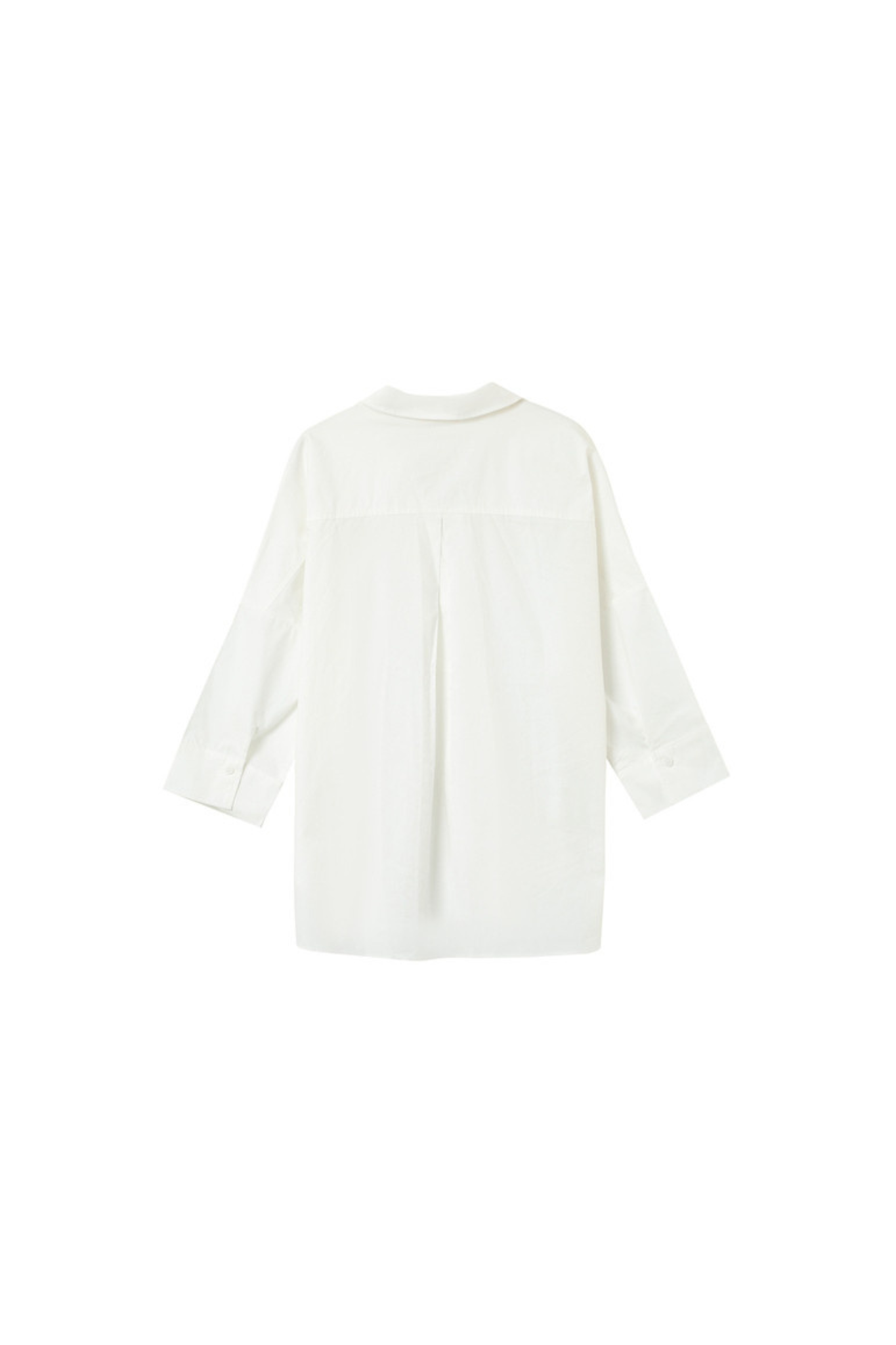 Grace & Mila pavel shirt in white. Back flatlay view
