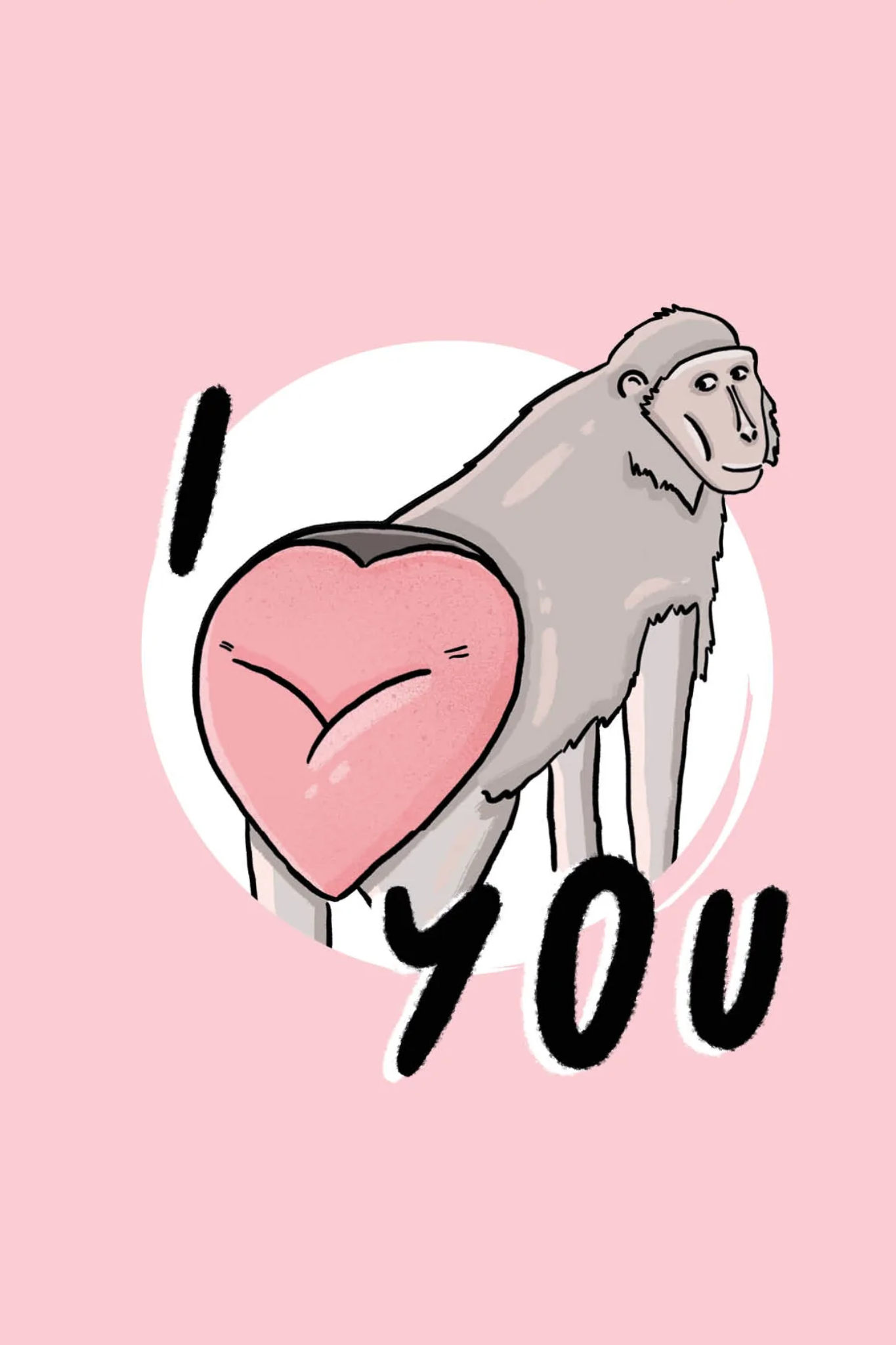 BABOON LOVE - POSTCARD