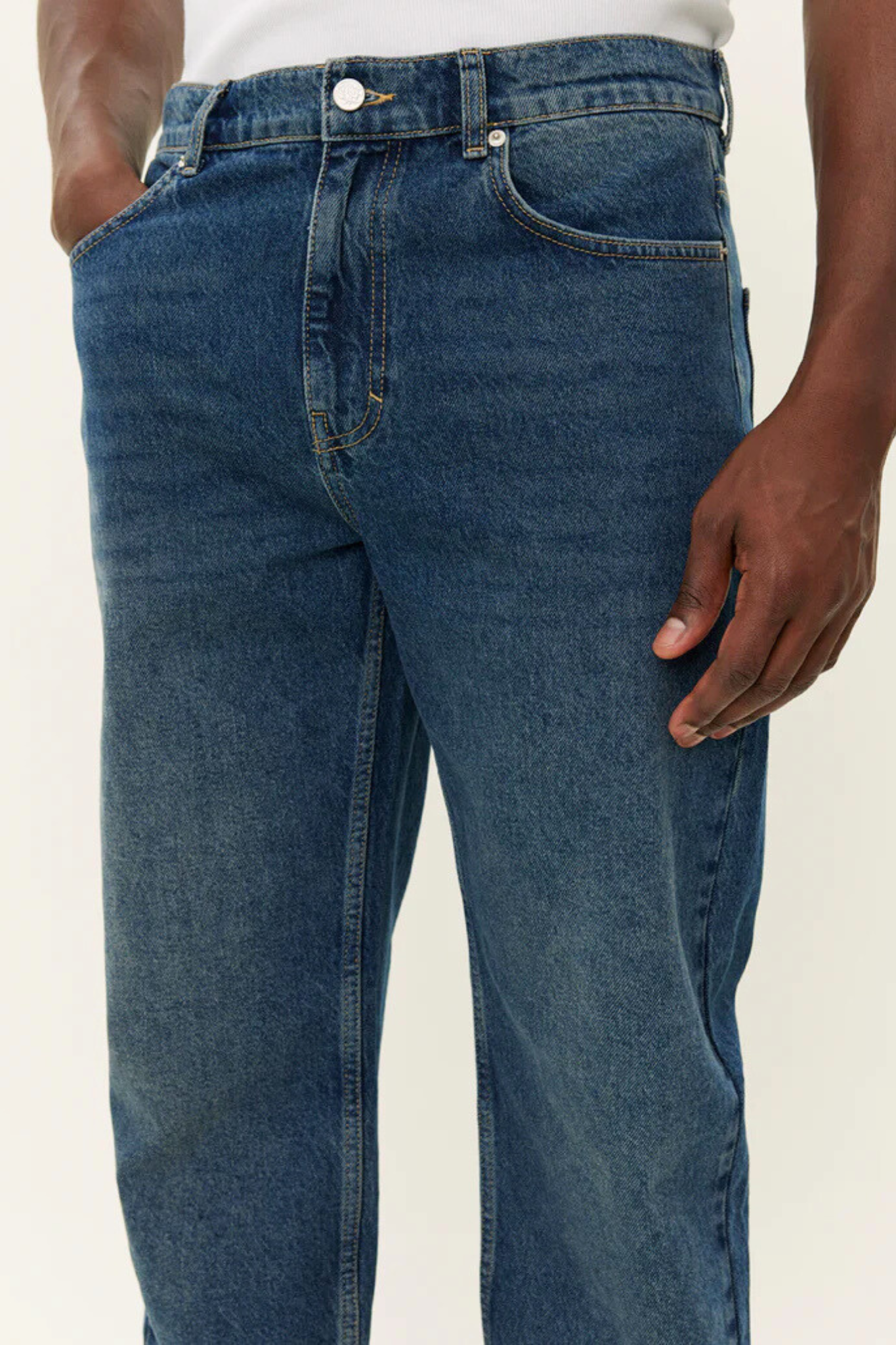 RYDER WASHED DENIM JEANS - MEDIUM INDIGO WASHED