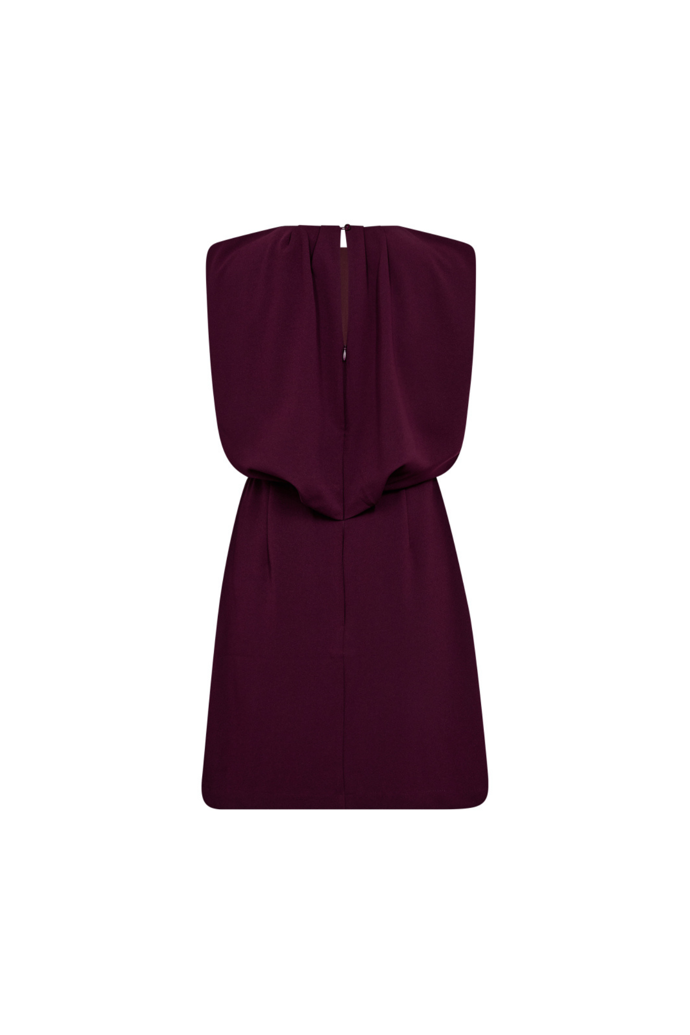 FALCON PLEAT MINI DRESS - PLUM