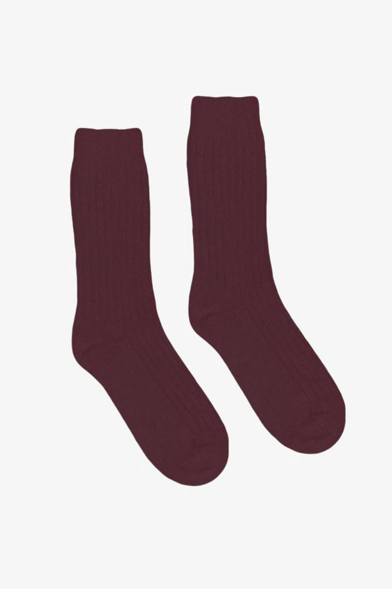 MERINO WOOL BLEND SOCK - OXBLOOD RED