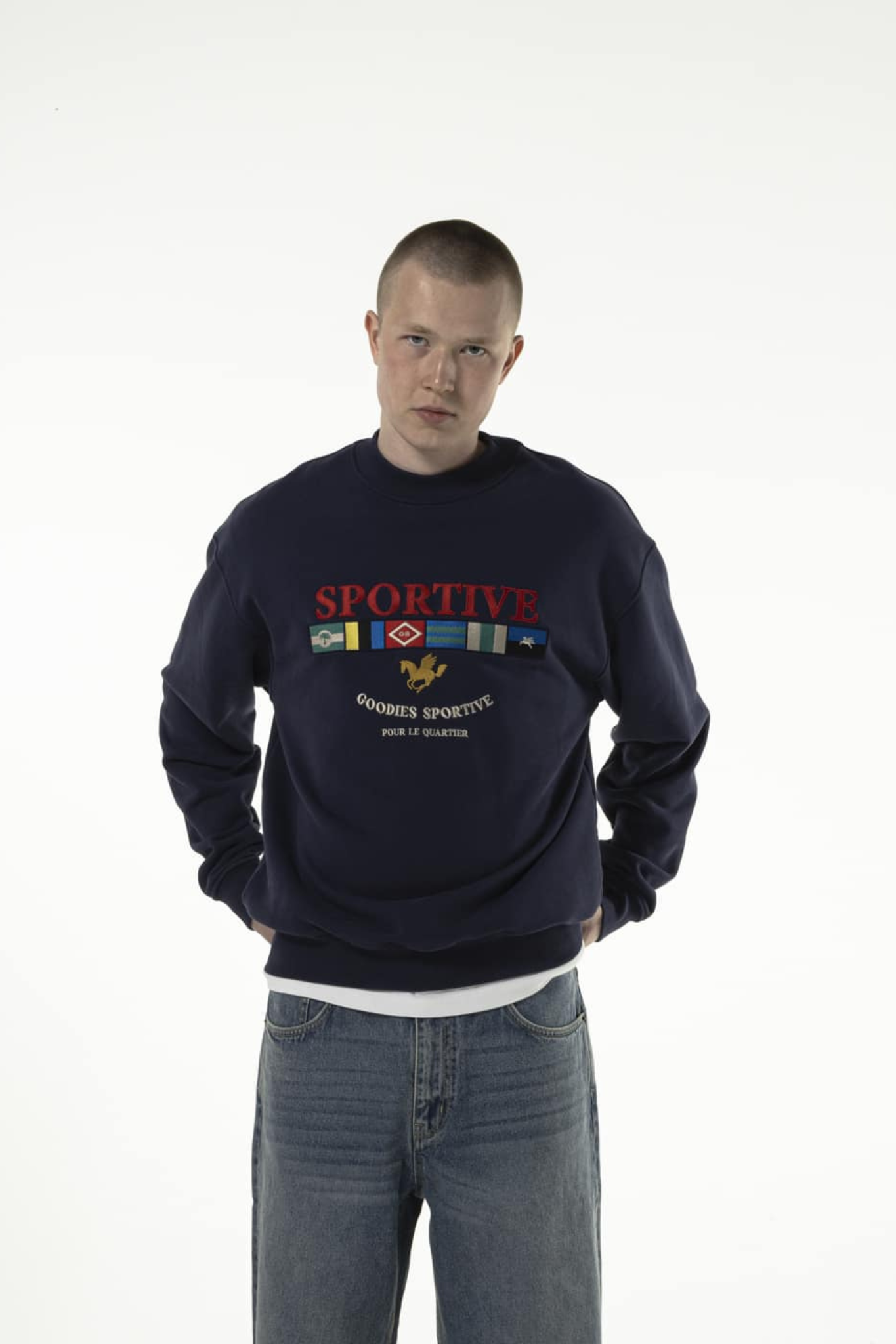 LEGACY FLAGS CREWNECK - NAVY BLUE