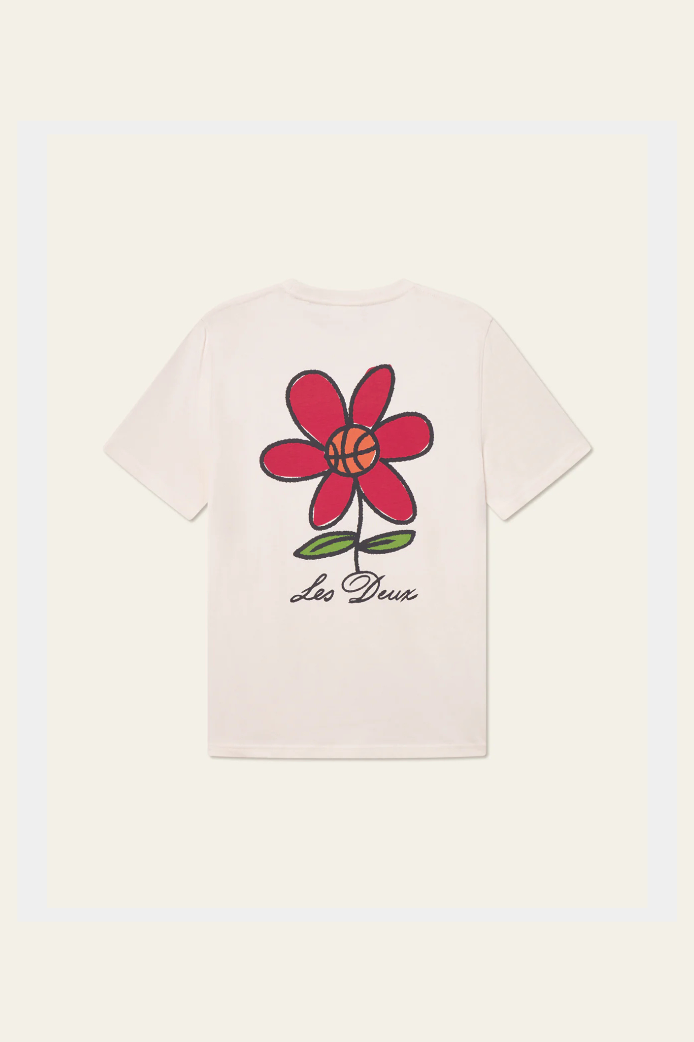 FLOWER BASKET T-SHIRT - IVORY