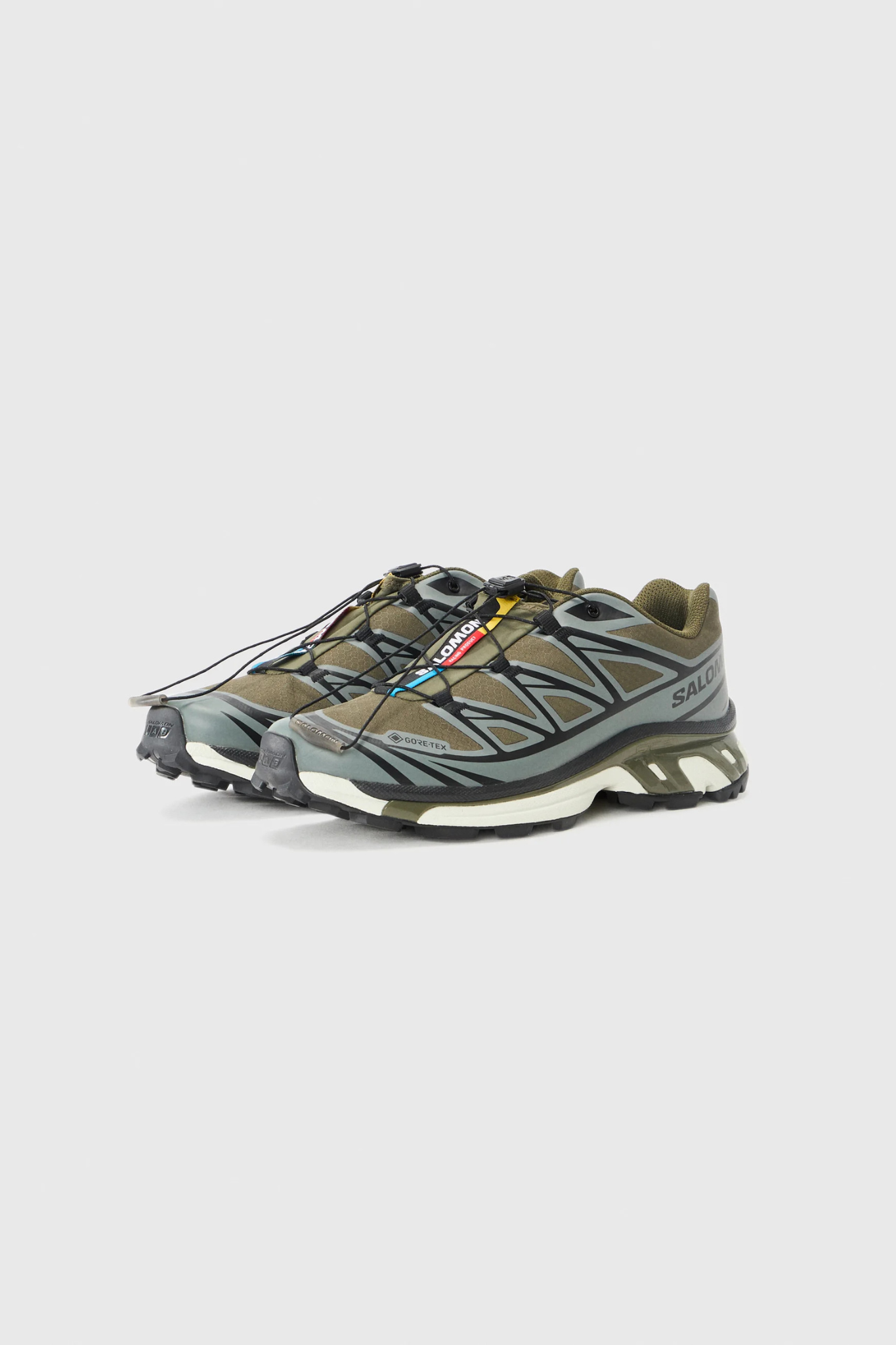 SALOMON XT-6 GTX SNEAKERS MEN - OLIVE NIGHT/SEDONA SAGE/BLACK. Side view