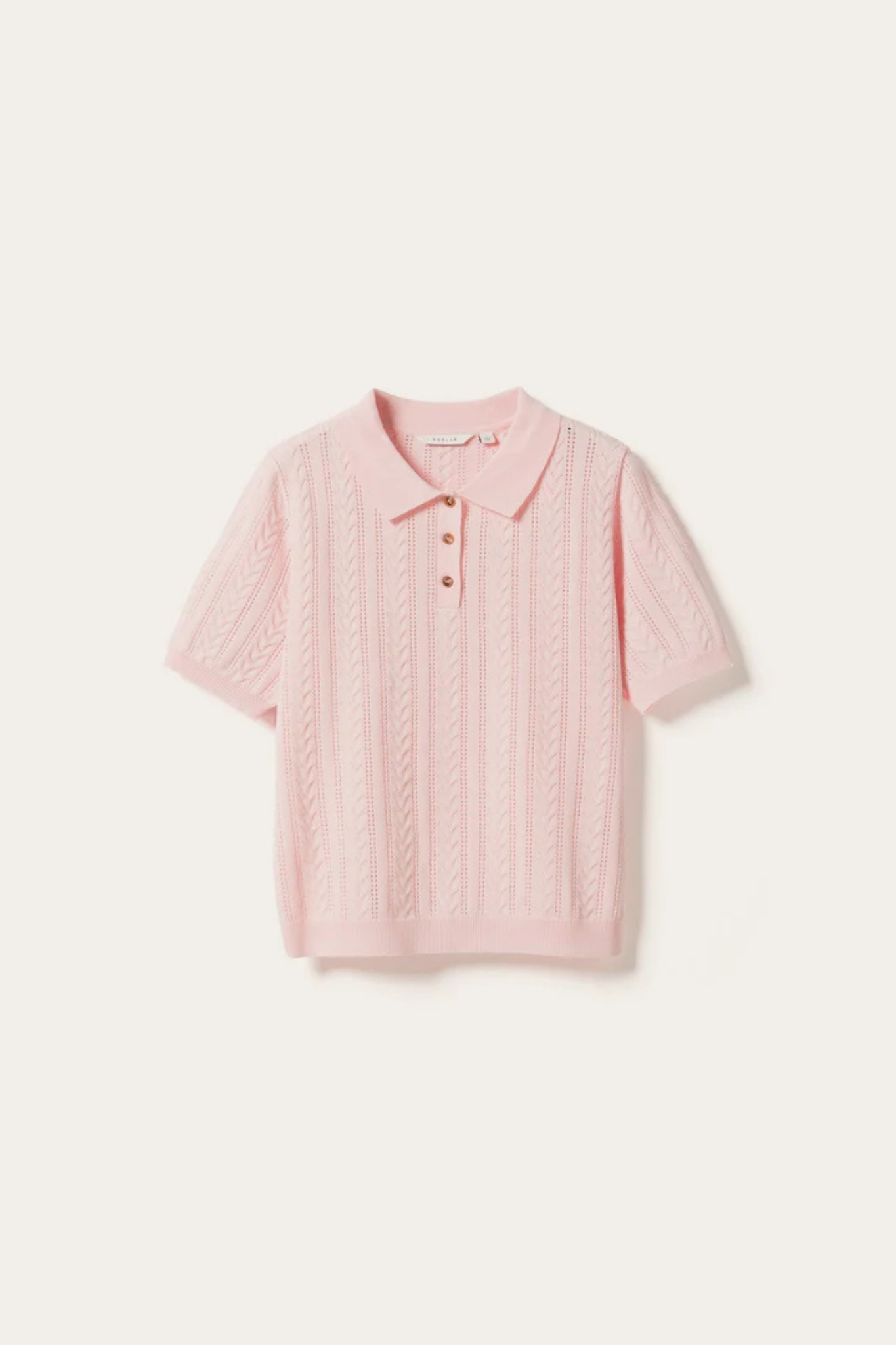 MECCA KNIT POLO - BABY PINK