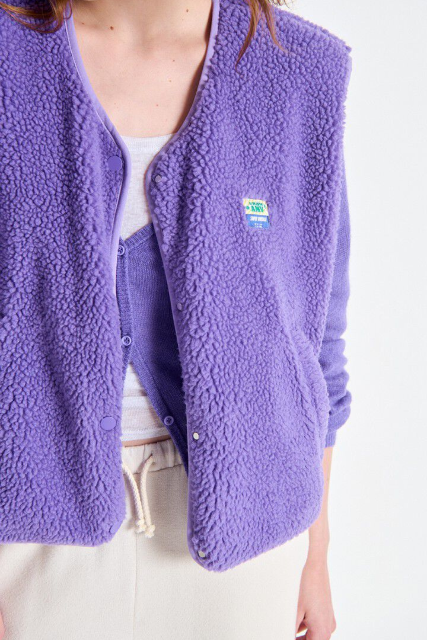 HOKTOWN SLEEVELEES JACKET - PURPLE