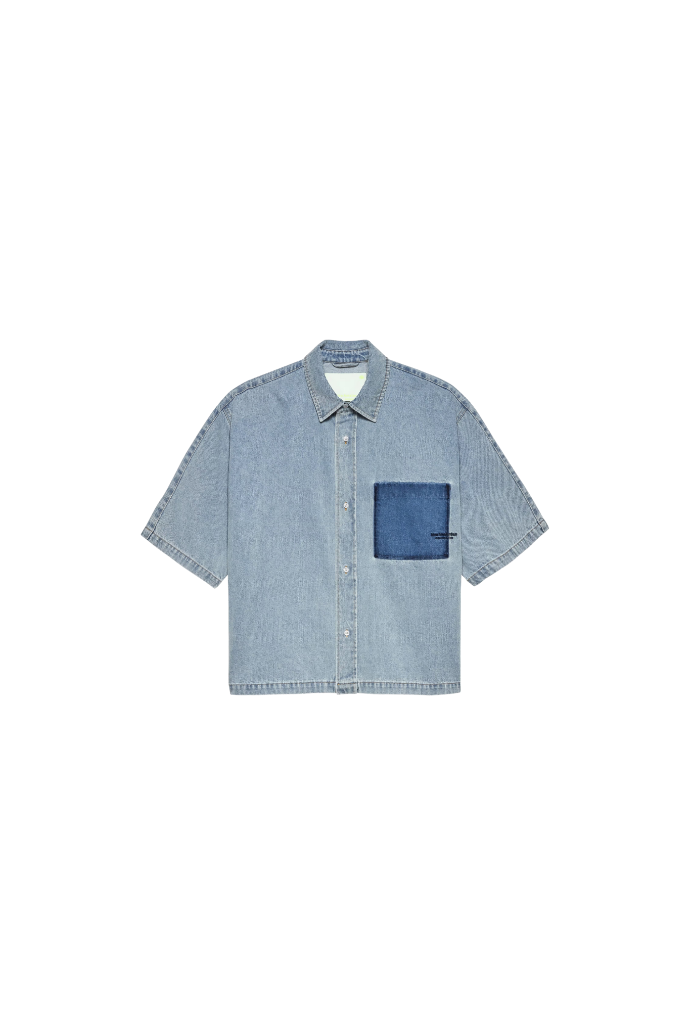 LYOCELL SHORT SLEEVES SHIRT - LIGHT BLUE
