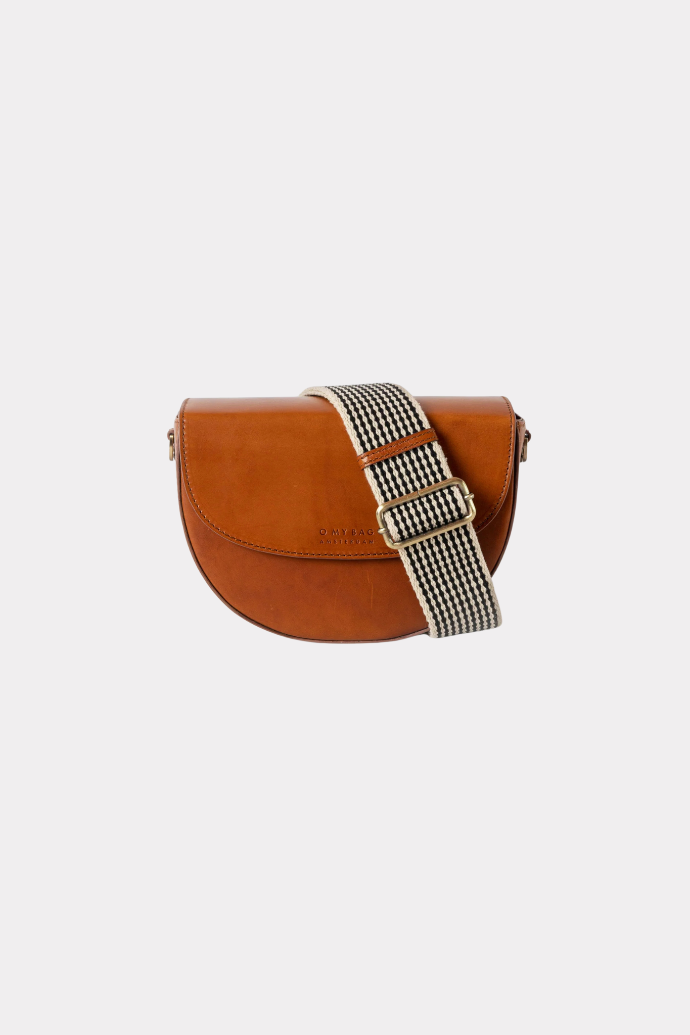O MY BAG ava bag in cognac leather. Front view
