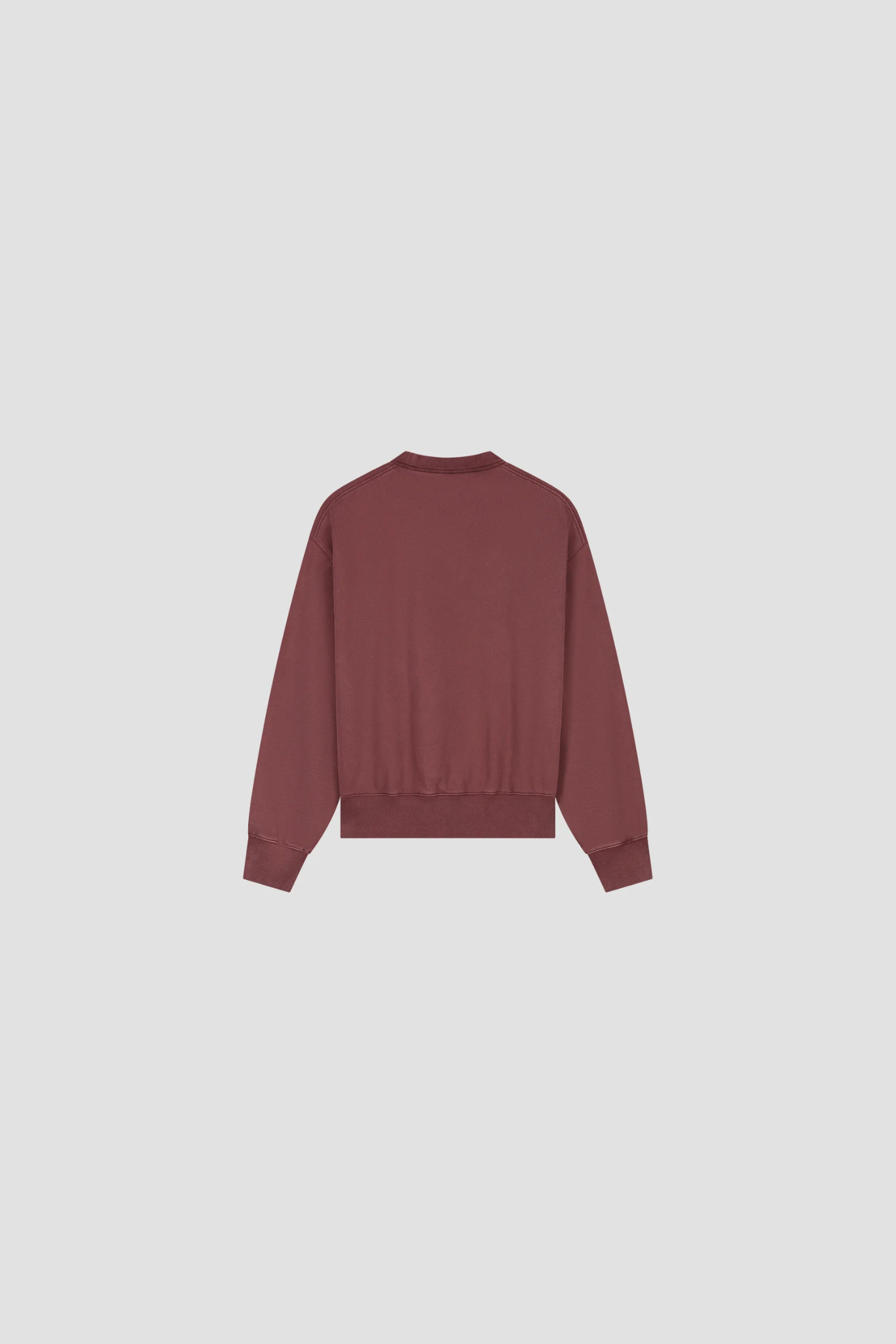 WASHED SIGNATURE BOXY CREWNECK - RUM RAISIN