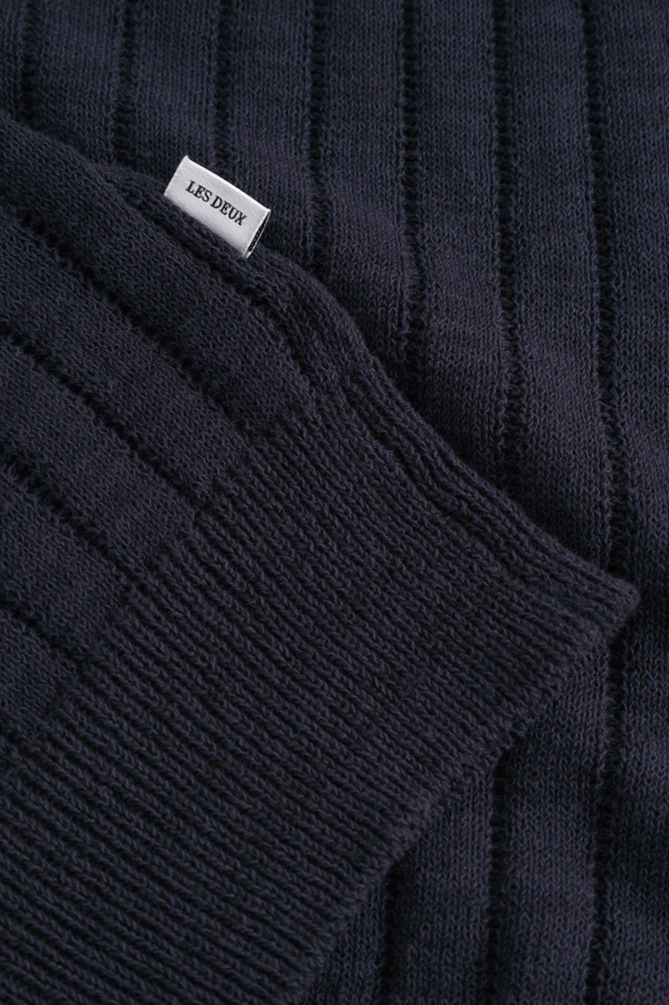 FABIAN LINEN CREWNECK KNIT - DARK NAVY