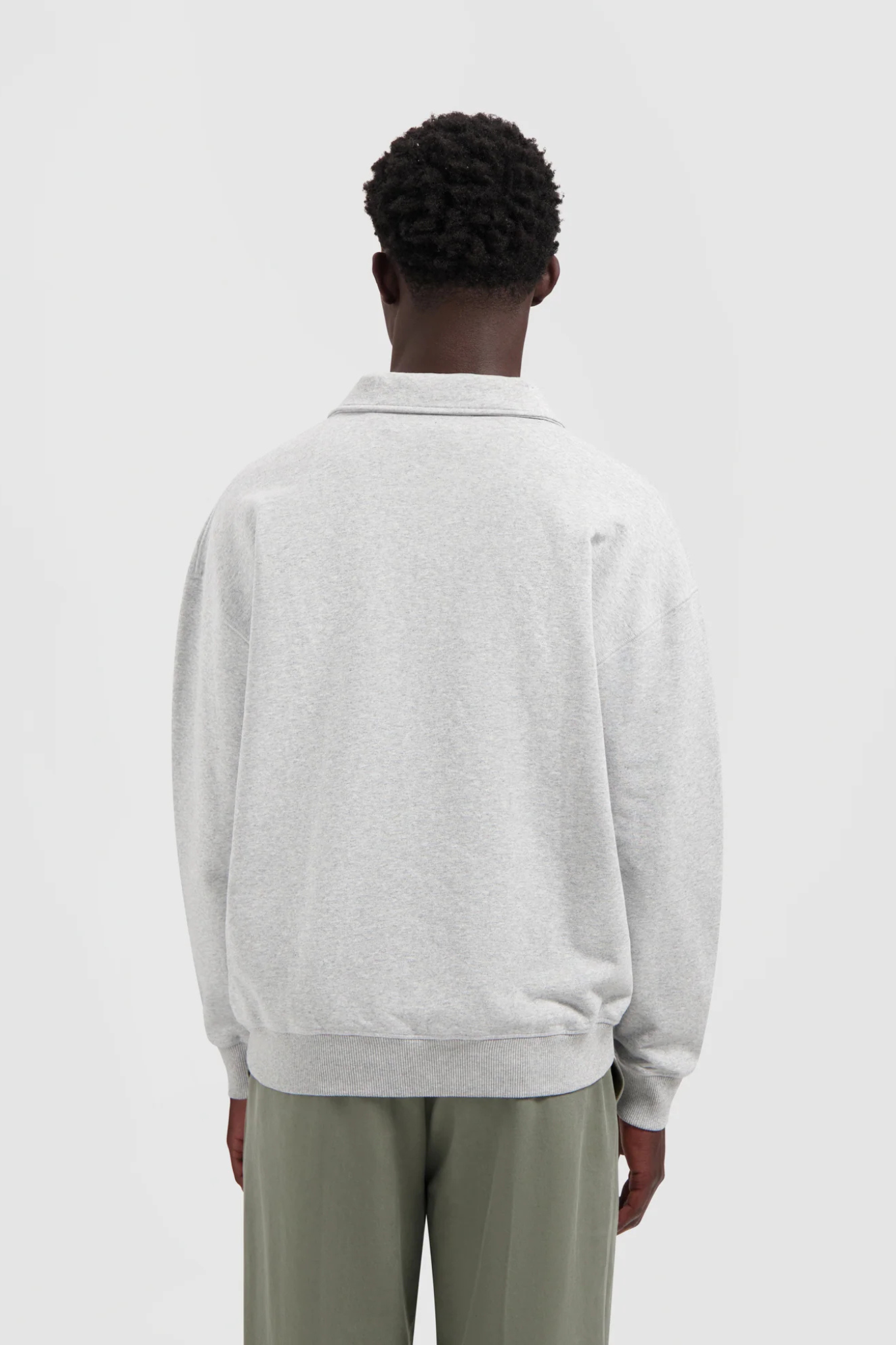 SIGNATURE OVERSIZED POLO - HEATHER GREY